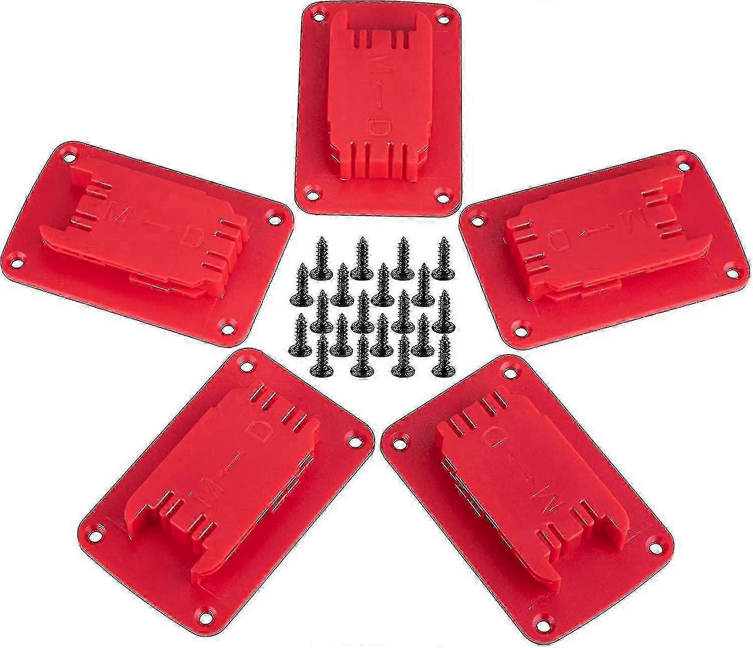Pack Tool Stand (Red 5) Compatible with Milwaukee M18, Dewalt 20v & 12v Drills