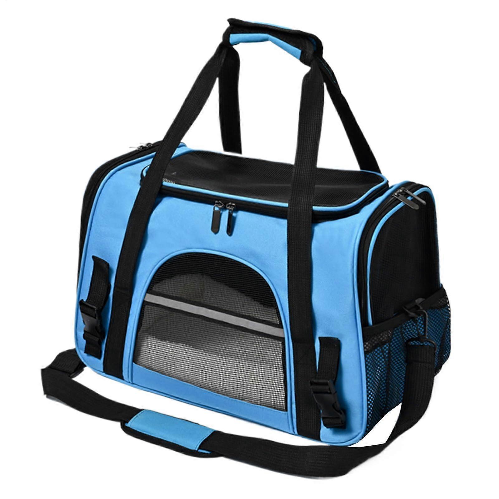 Pet Carrier Backpack for Dogs and Cats | Adjustable Freesync Strap, Waterproof Base, Lightweight for Hiking and Daily Use, Blue