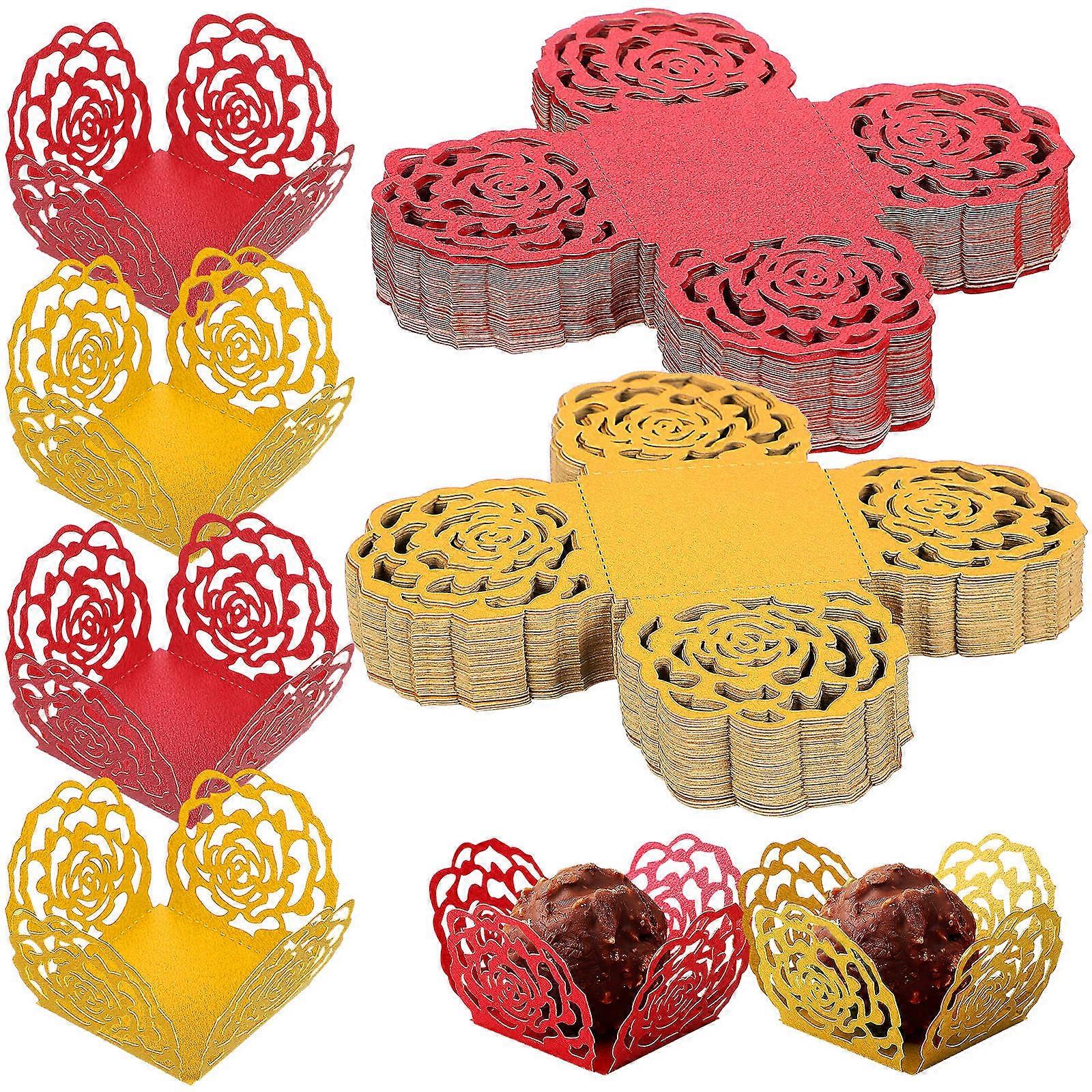 Food-grade Paper Chocolate Wrappers 100Pack Perfect For Dessert Tables Wedding Events Assorted Color Decorative Design
