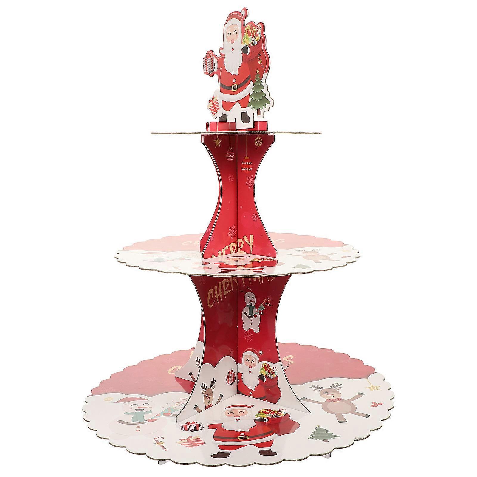 Three Layer Display Rack Paper Cupcake Stand For Special Occasions With Elegant Design 1Pack
