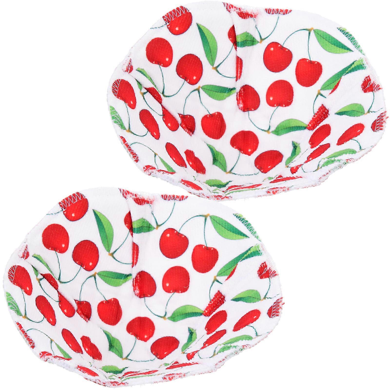 Microwave Pot Holders 2Pcs Practical Design Red Insulated For Dining Table Ornament