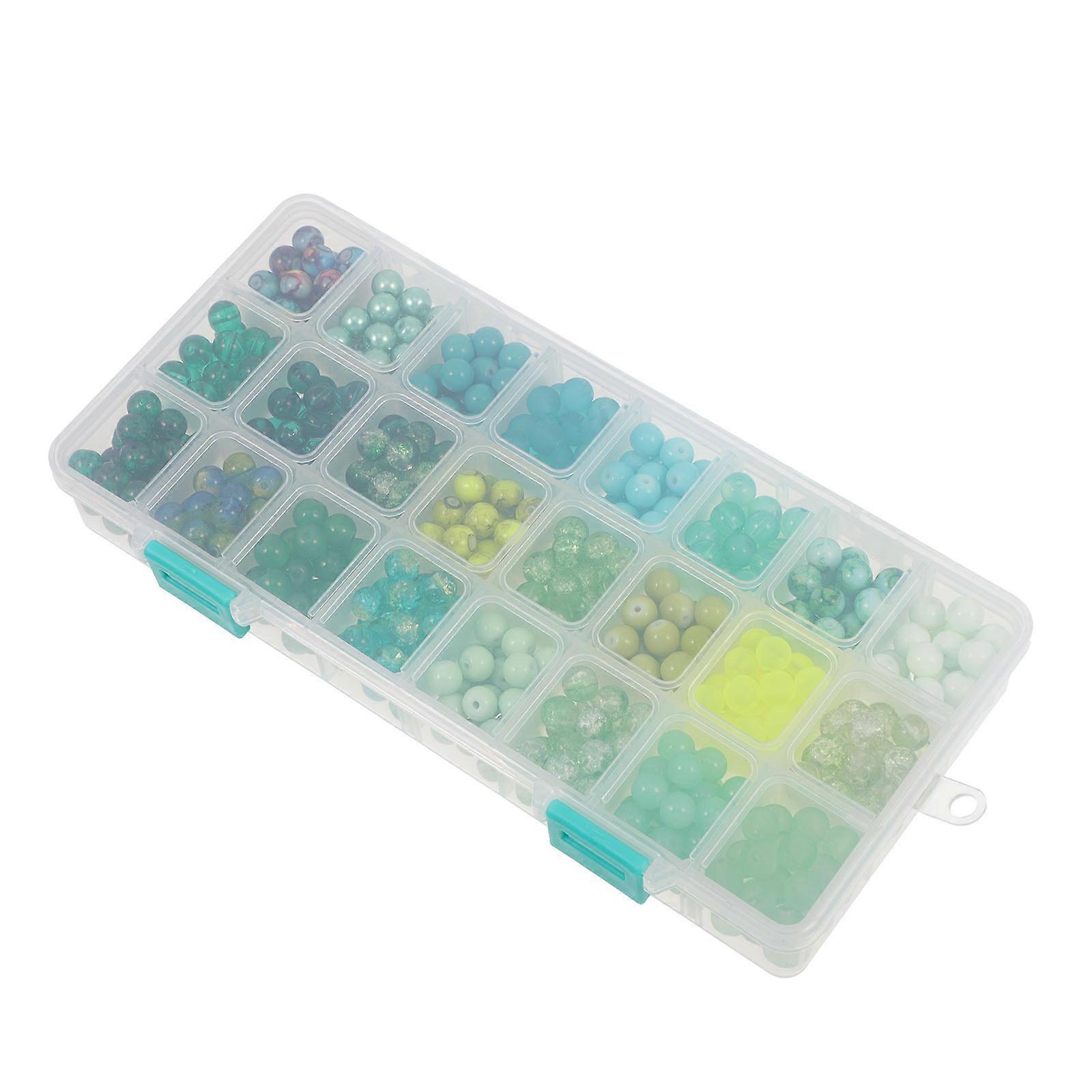 1 Box of Simple Round Glass Beads Decorative Loose Beads DIY Jewelry Spacer Beads