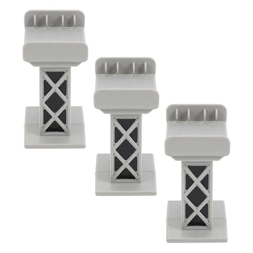 3pcs Bridge Pier for Model Trains – Decorative Support Accessories for DIY Bridge, Rounded Design for Imaginative Play, Ideal for Train Enthusiasts