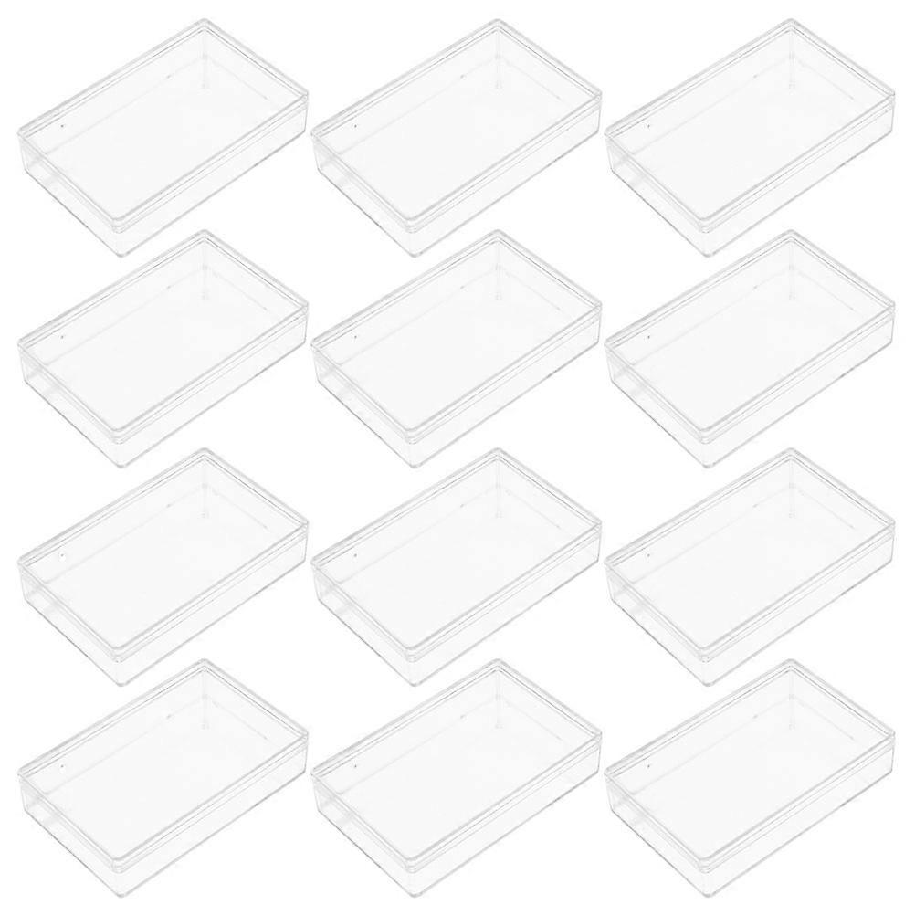 Clear Chocolate Boxes Candy Organizer for Storage 12Pcs Transparent Lid