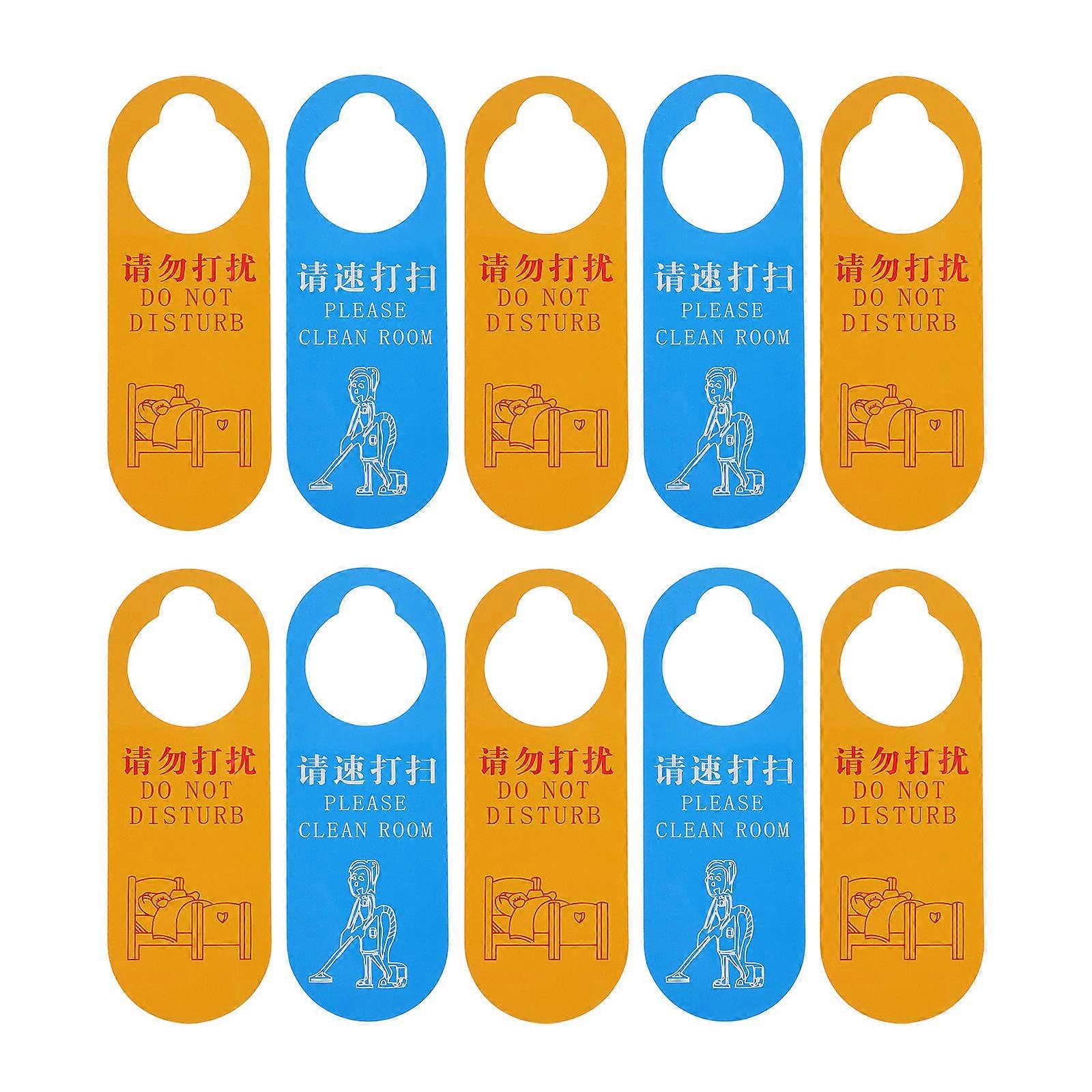 Door Sign Tags Optimal For Use With Attractive Words .04x3.14 Inch PVC 10Pcs