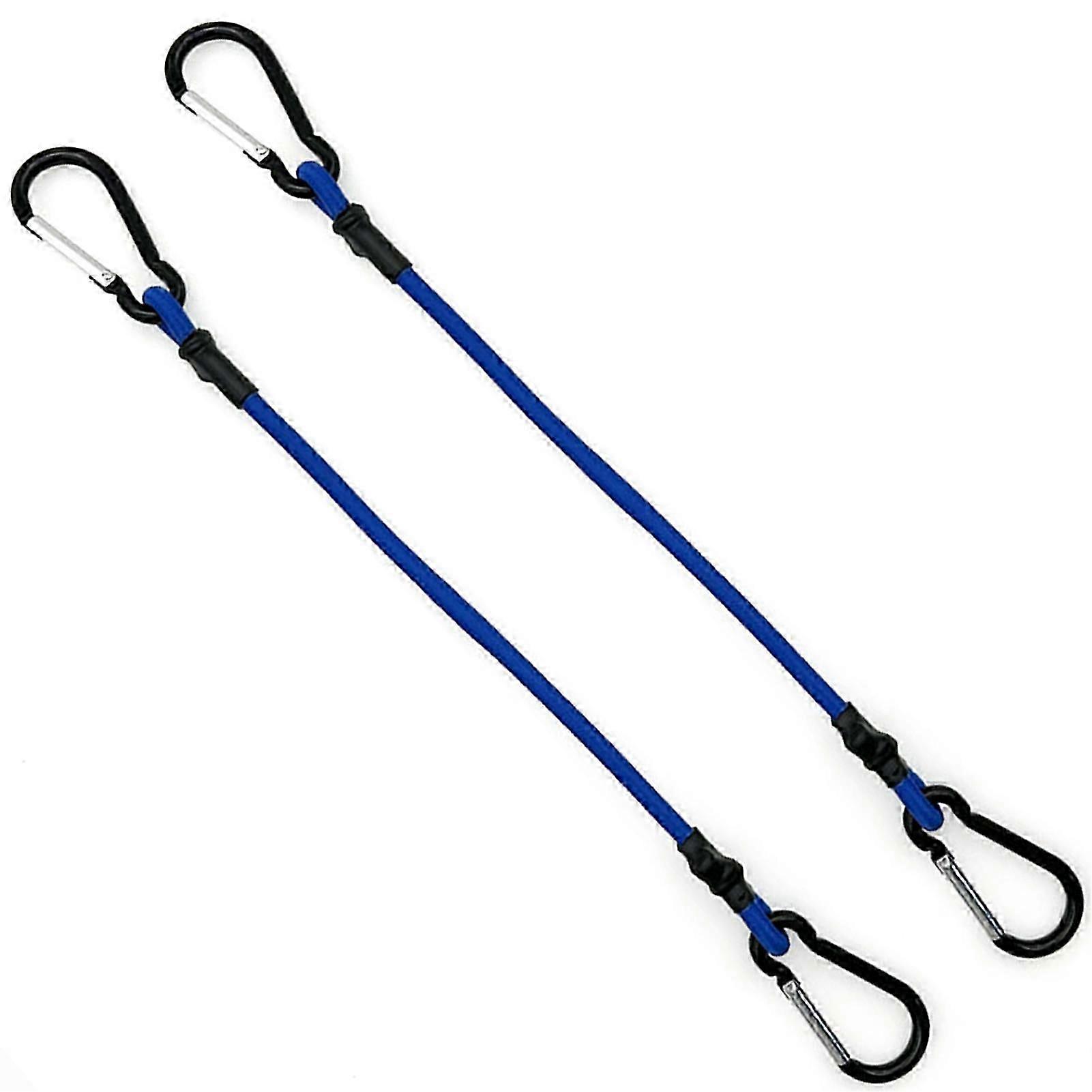 2pcs Outdoor Bungee Cords with Hooks - Durable Rubber, 4 Sizes for Camping, Hiking & Storage Organization