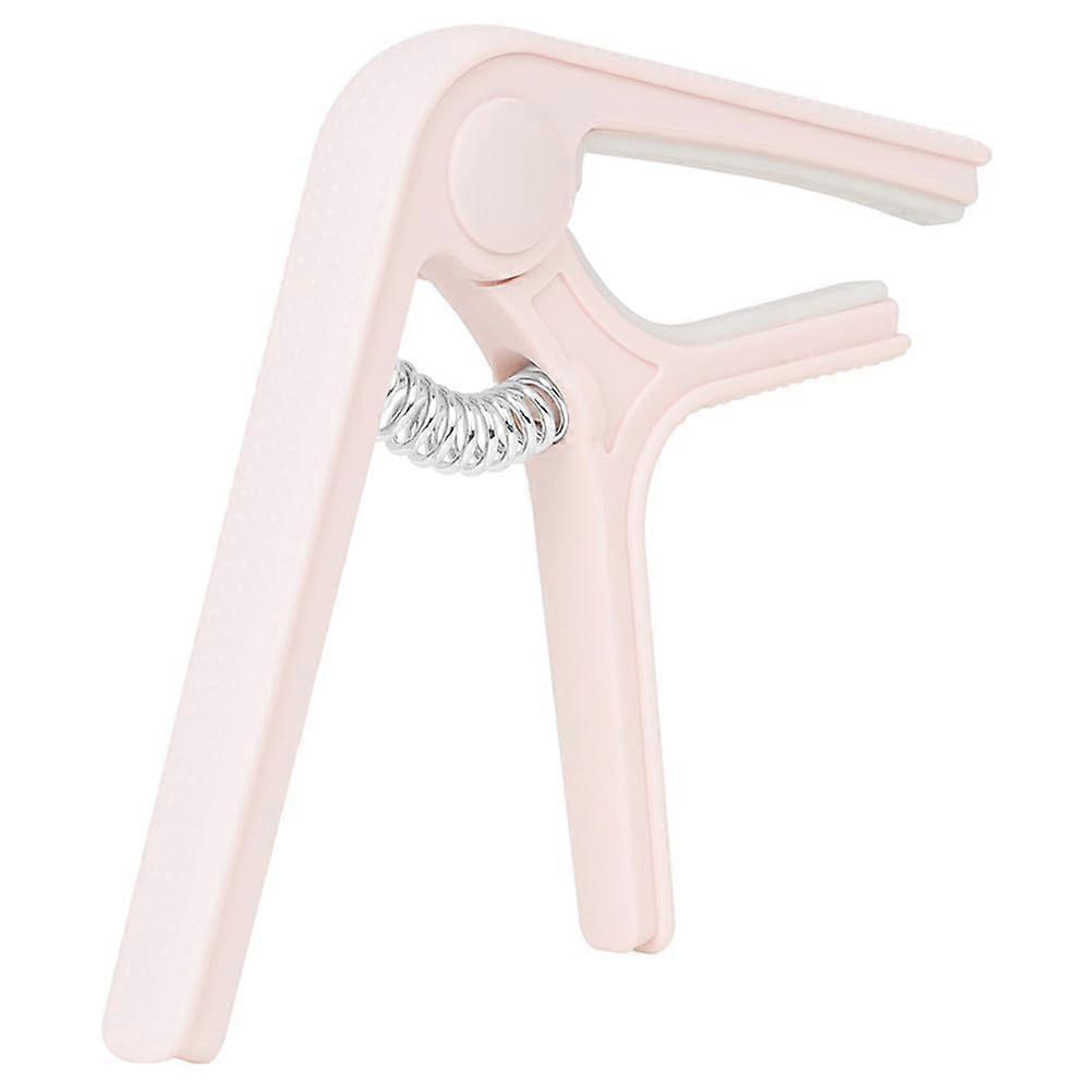 Electric Guitar Accessories Kit, Plastic Pink Universal Set, Includes 1 Capo, 6-String Protection Gear