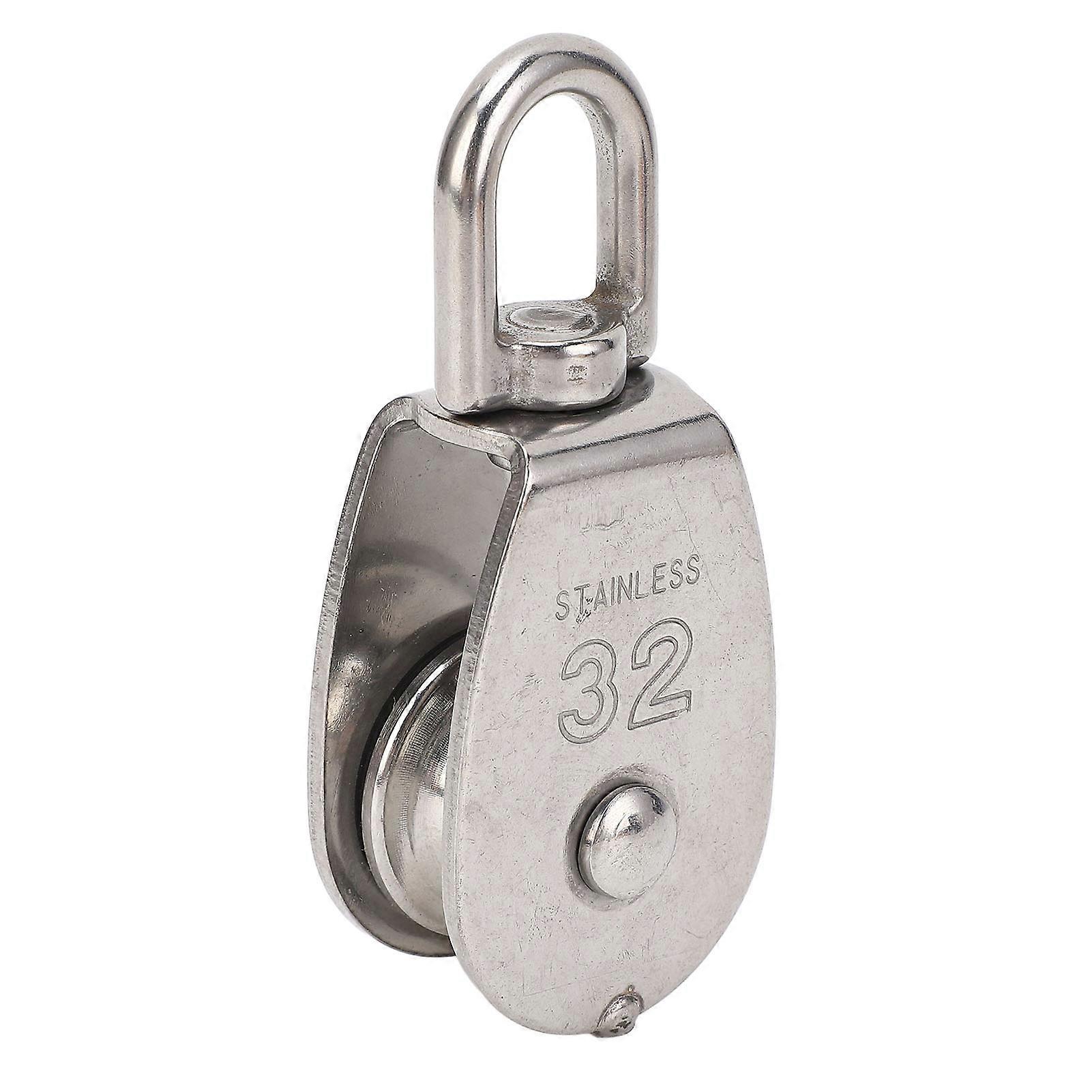 Stainless Steel Marine Pulley Block 250kg Load Capacity for Sailboats Yachts Ship M32 Rope Diameter 12mm