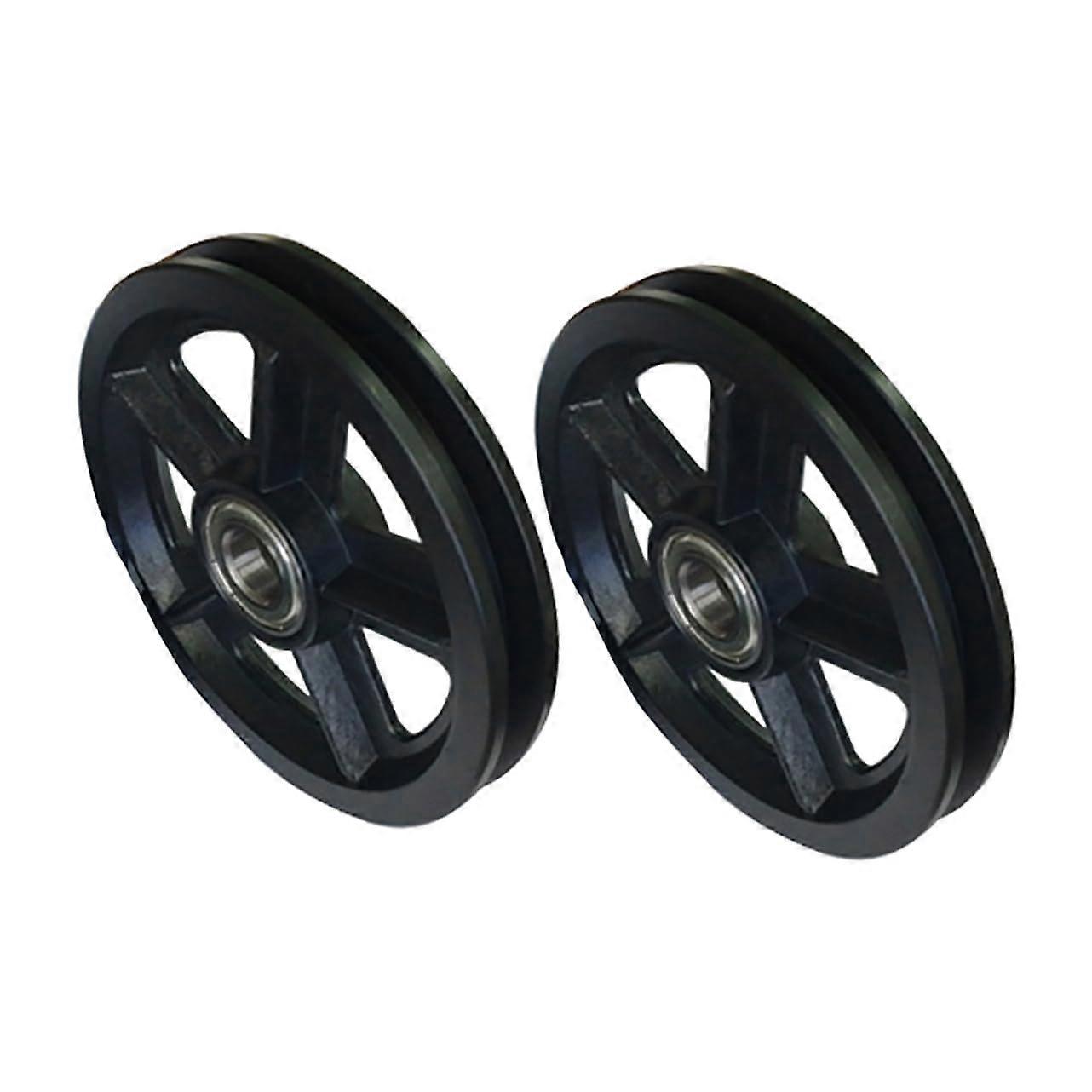 2pcs Thick Roller Wheel Pulley Block for Hanging Rail Gate Wheels for Sliding Barn Doors