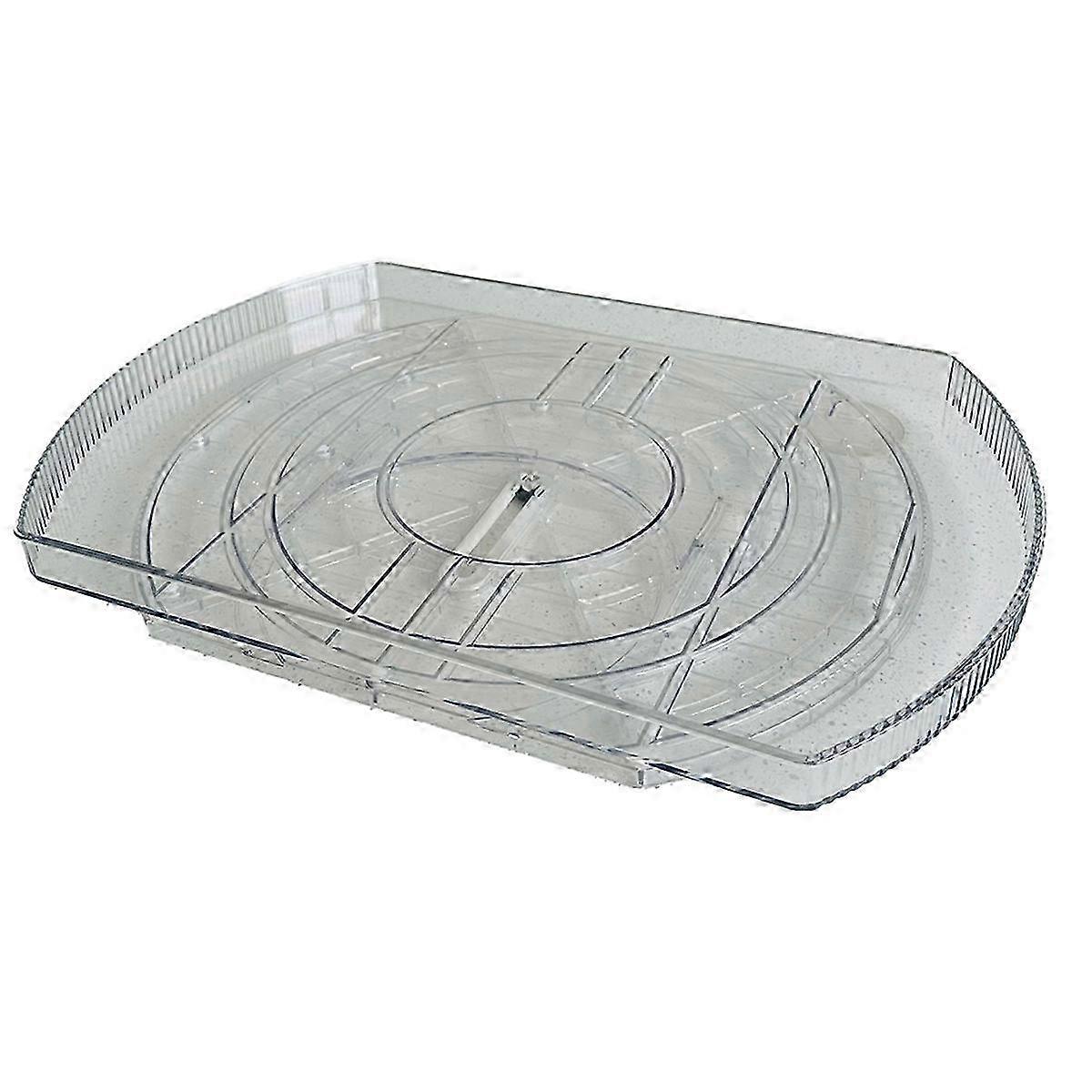 Square Lazy Susan Organizer for Refrigerators - 360° Rotate Rectangle Turntable Storage Solution