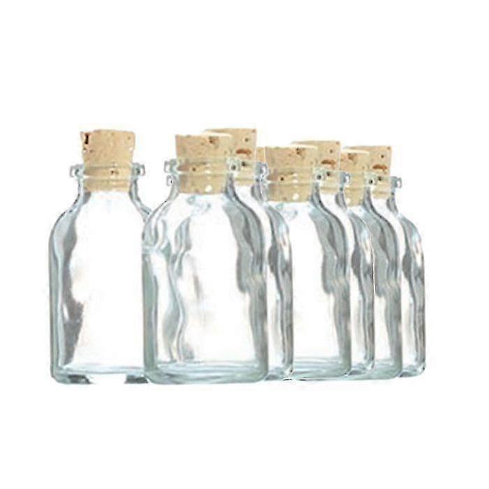 Set of 10 Mini Glass Bottles with Cork 6cm