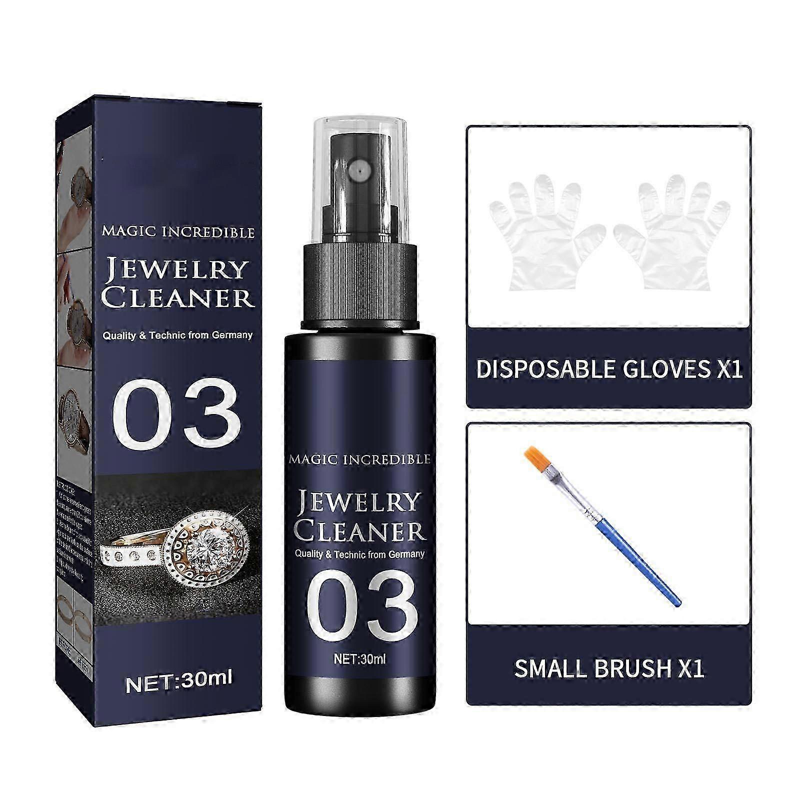 Jewelry Cleaner Solution Diamond Silver Gold Jewelry Cleaning Spray Remover, Jewelry Cleaning Spray, Magic Incredible Jewelry Cleaner