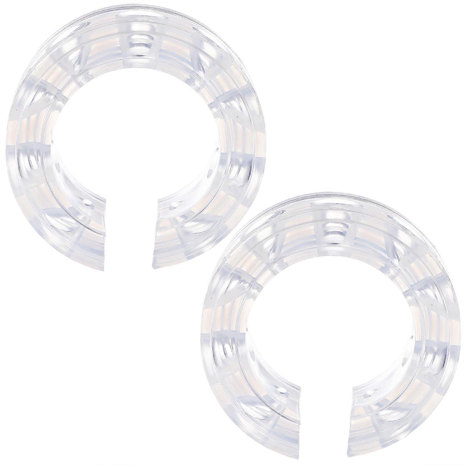 Transparent Rubber Car Spring Buffers for Comfortable Driving 2Pcs 0.0-0.1 Inches