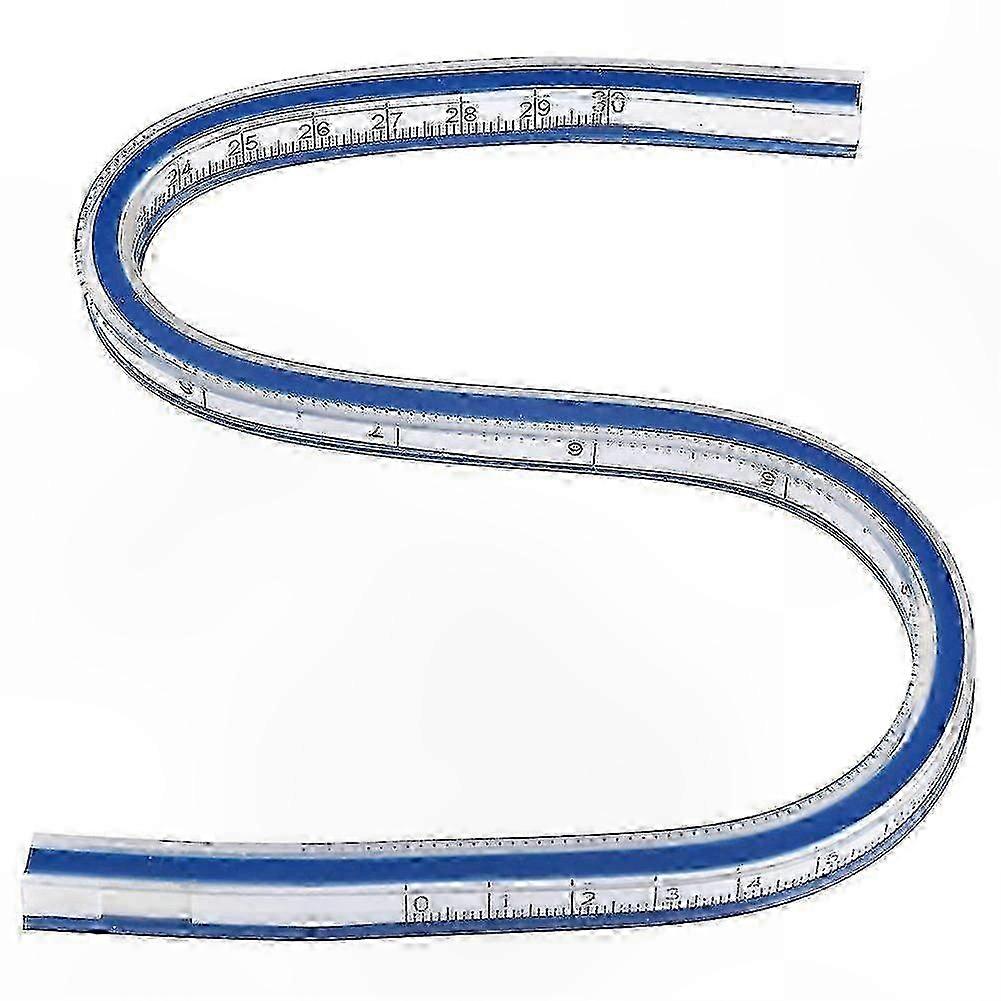 Double-Sided Flexible Curve Ruler, 30cm Bendable Measuring Tool for Woodworking, Drafting, and Engineering Drawing