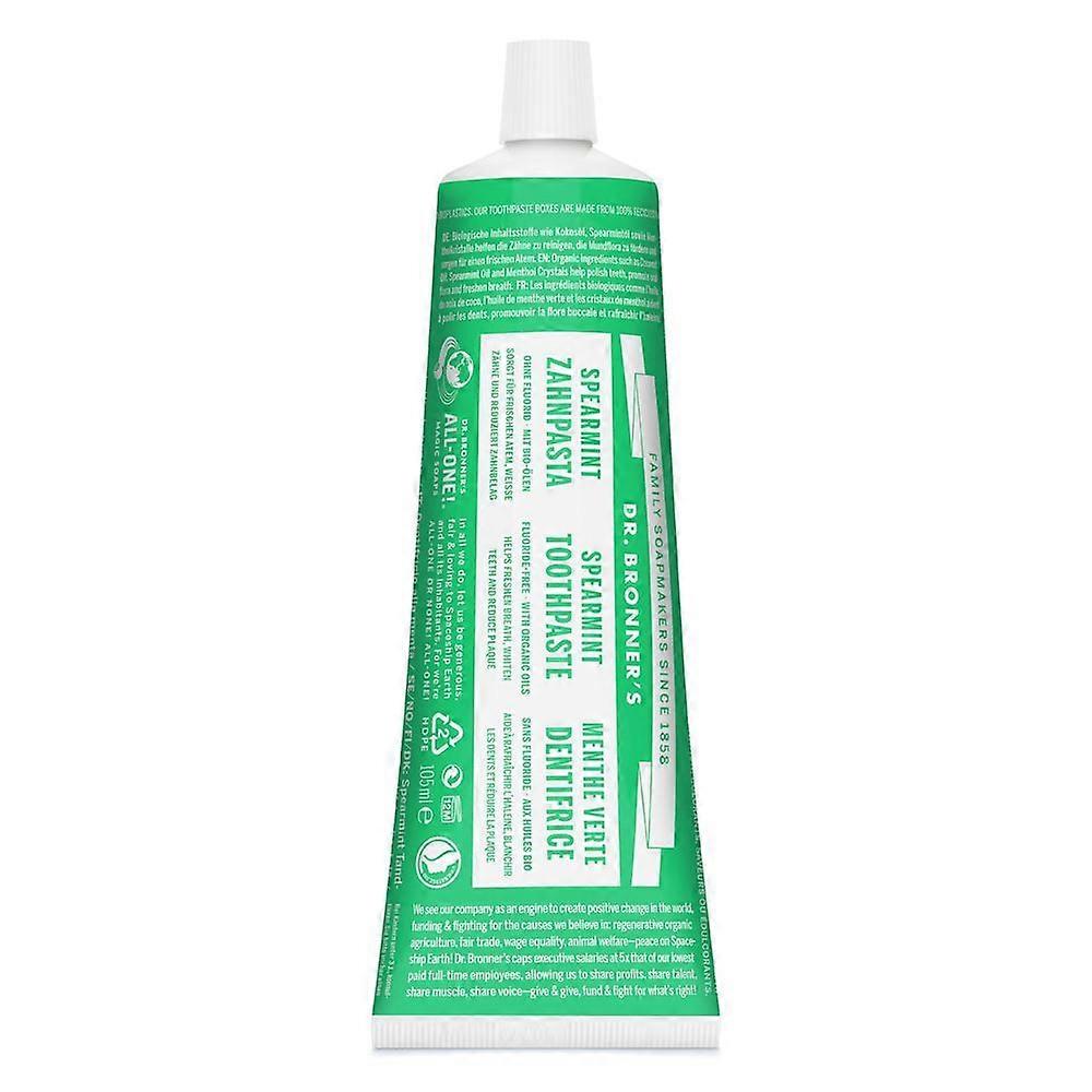 Dr Bronner Floride Free Spearmint Toothpaste 105ml - 3 Pack