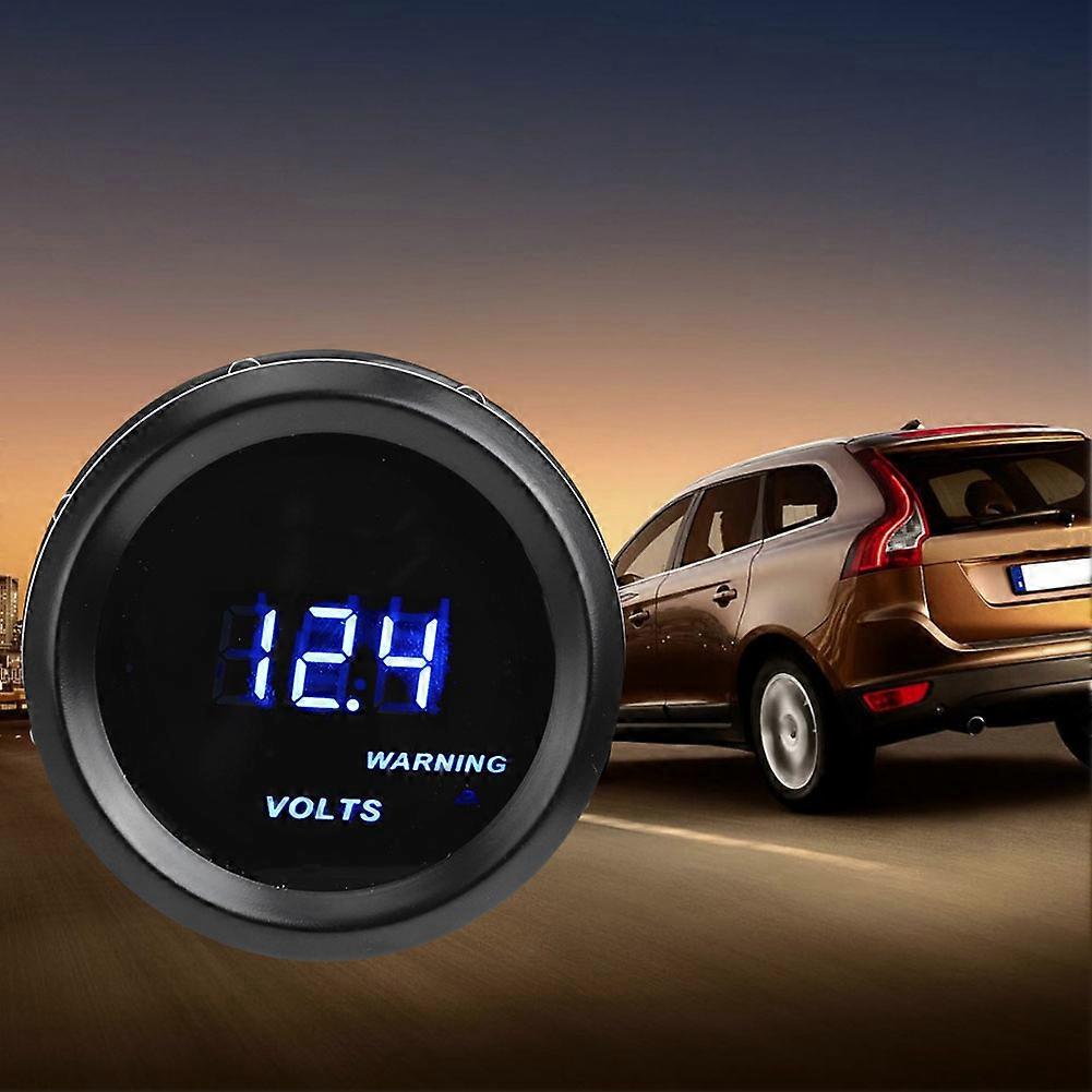 2in/52mm Black Digital Car Voltage Meter 12V LED Display Gauge