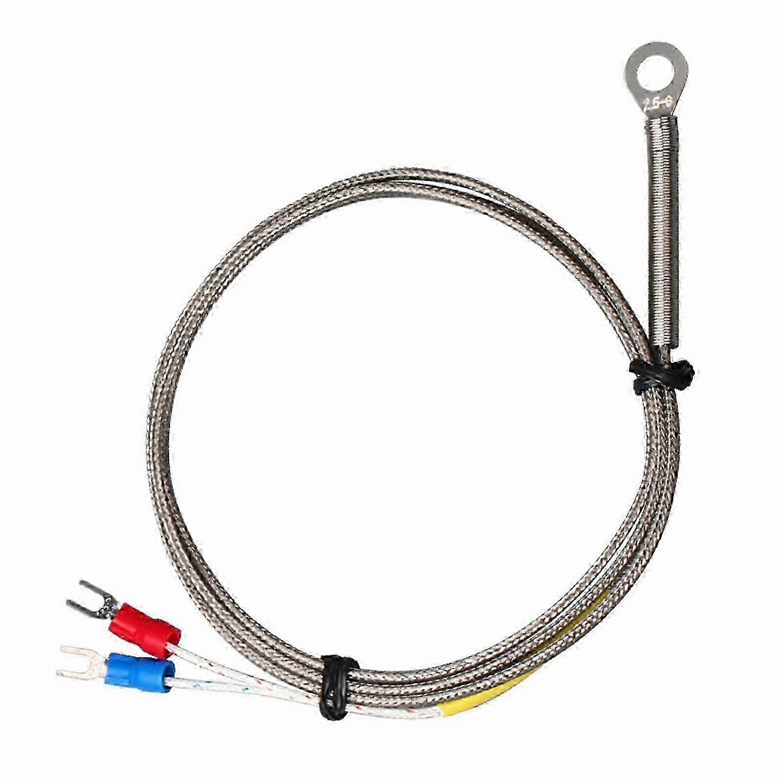 K-Type Thermocouple Probe, 4mm High-Temp Sensor, 0-600°C, 2m Metal Wire