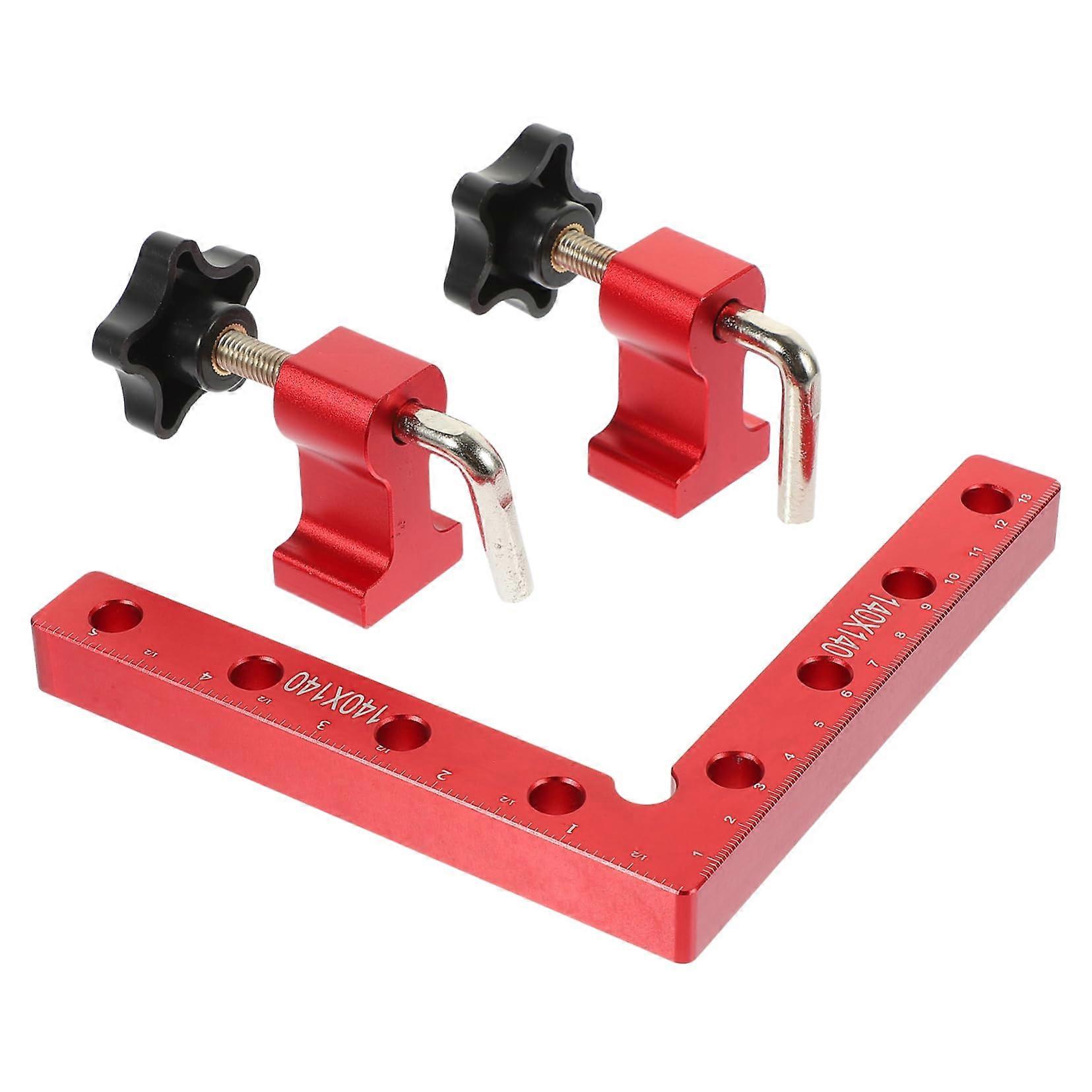 Right Angle Clamp Woodworking Tool Set for Cabinets, Boxes, Frames Assembly - Aluminum Alloy Construction, Accurate Positioning