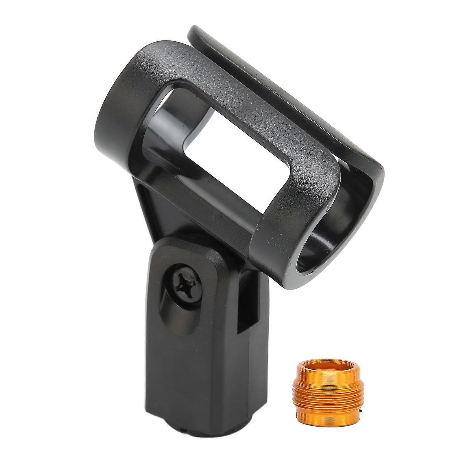 JD10 Microphone Holder Universal Microphone Clip Dropproof Bracket with 5/8in Male to 3/8in Female Copper Adapter