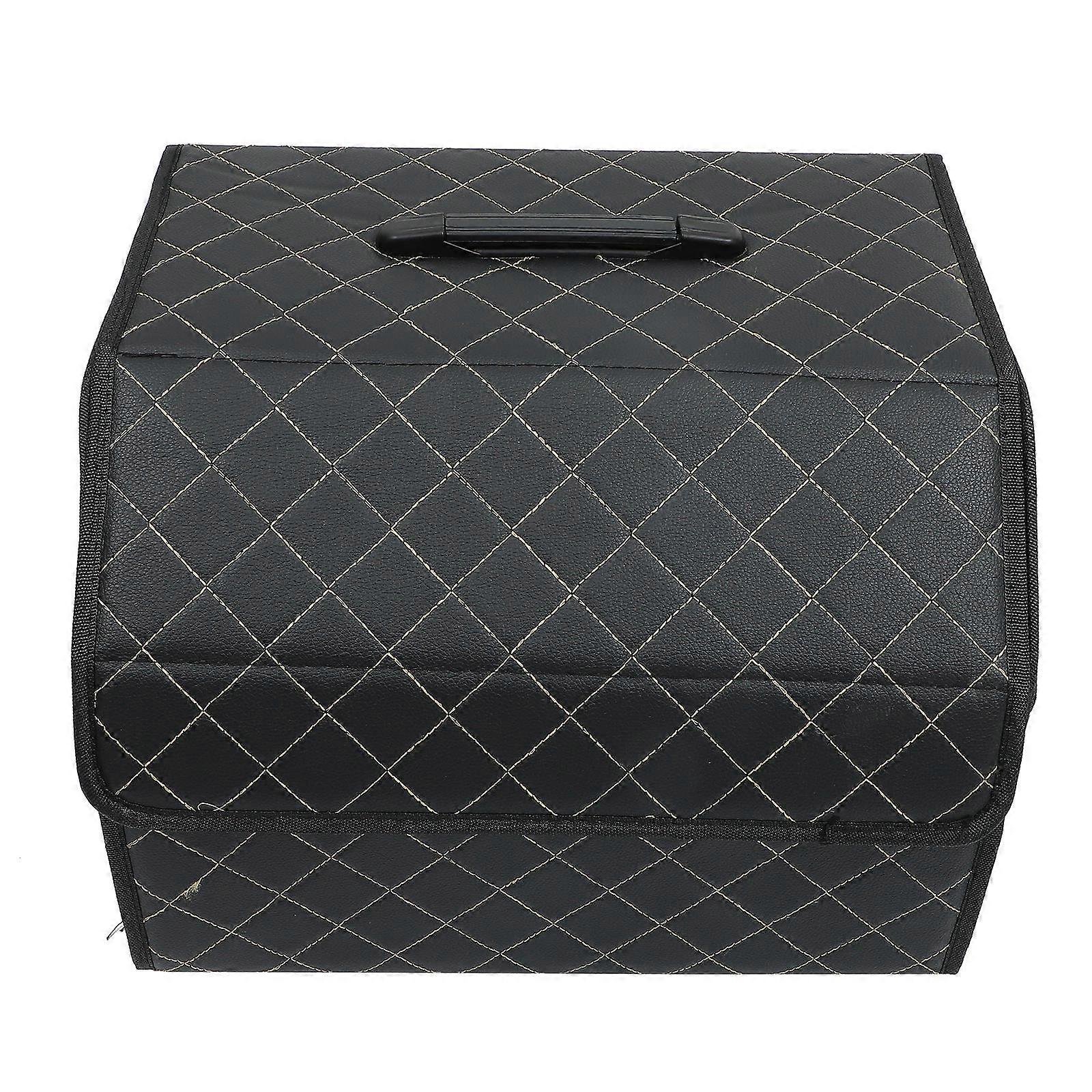 Car Tailgate Storage Trunk Storage Pu Black Durable 1Pcs