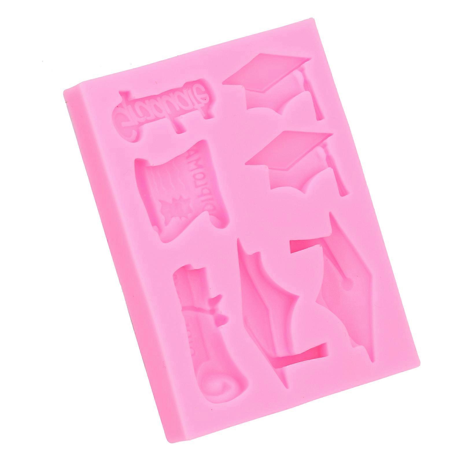 DIY Pink Silicone Mold Bachelor Hat Cake Decorating 52g