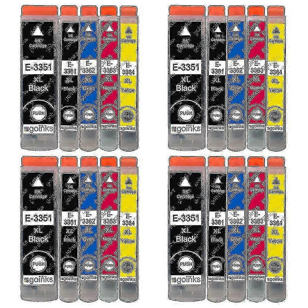5 Pack Compatible Ink Cartridges for Epson T3357 33XL Series 20 Inks