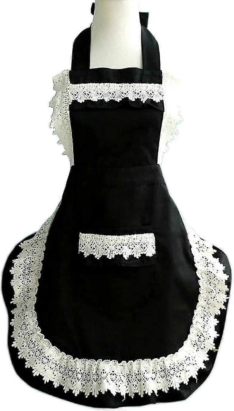 Adjustable Cooking Apron Waterproof with Pockets for Women Pink