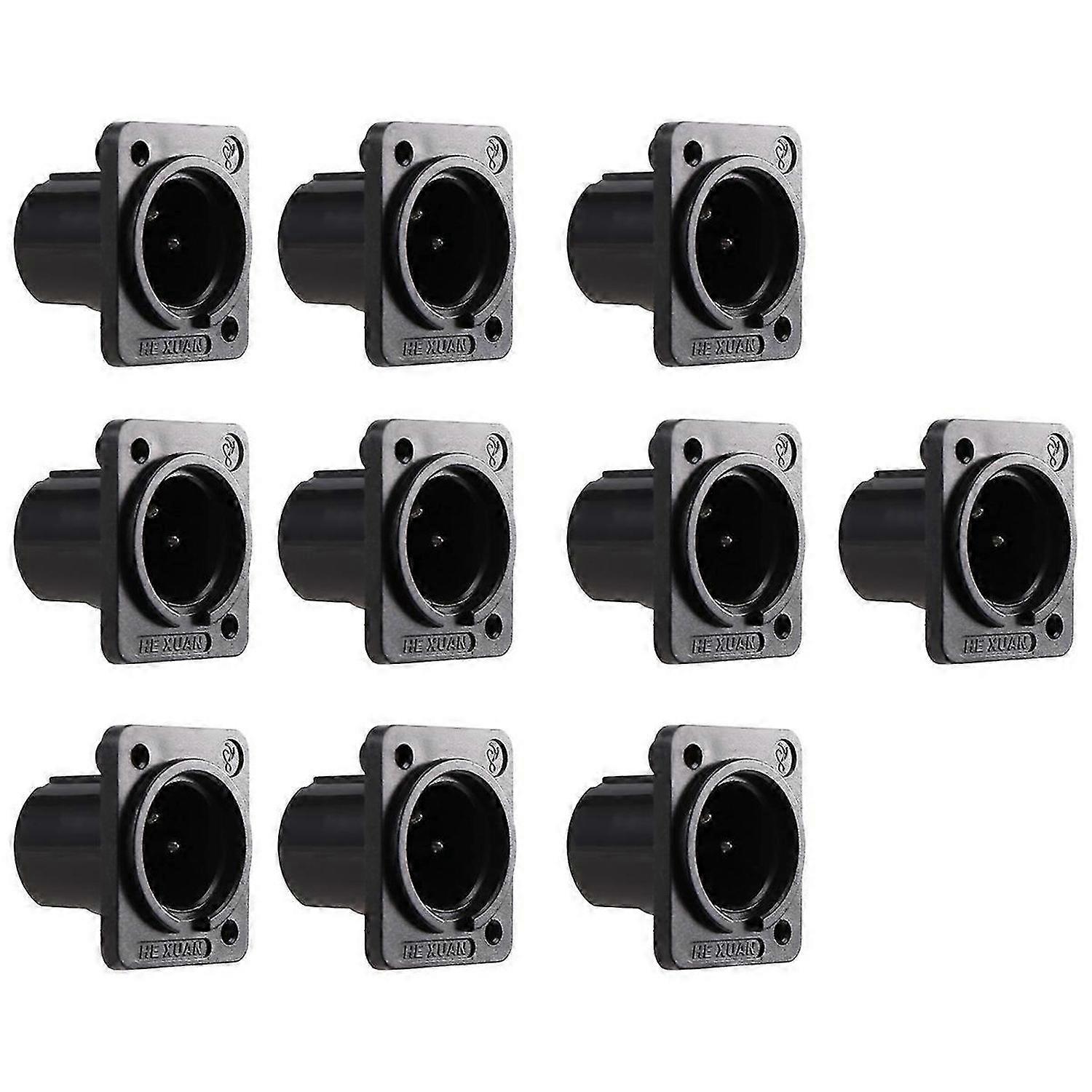 XLR-Stecker gerader Anschlussstecker 10 Stück