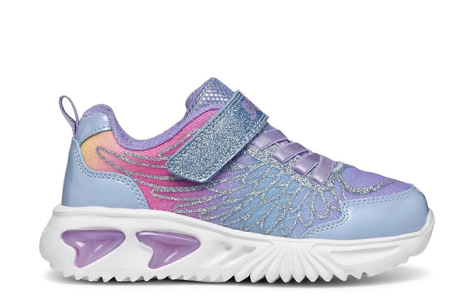 Geox Assister Light-Up Trainers Sky/Multicolour