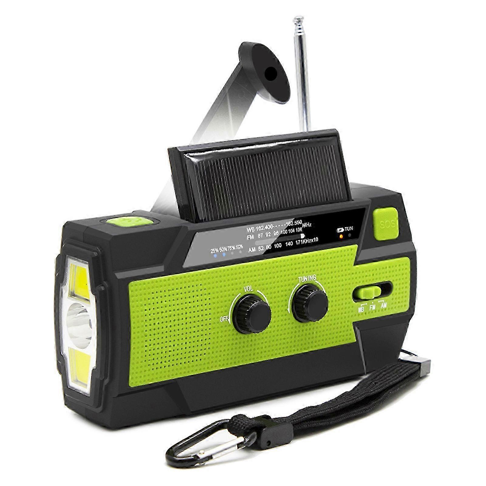 Emergency Solar Powered Radio - Green All-In-One 2025