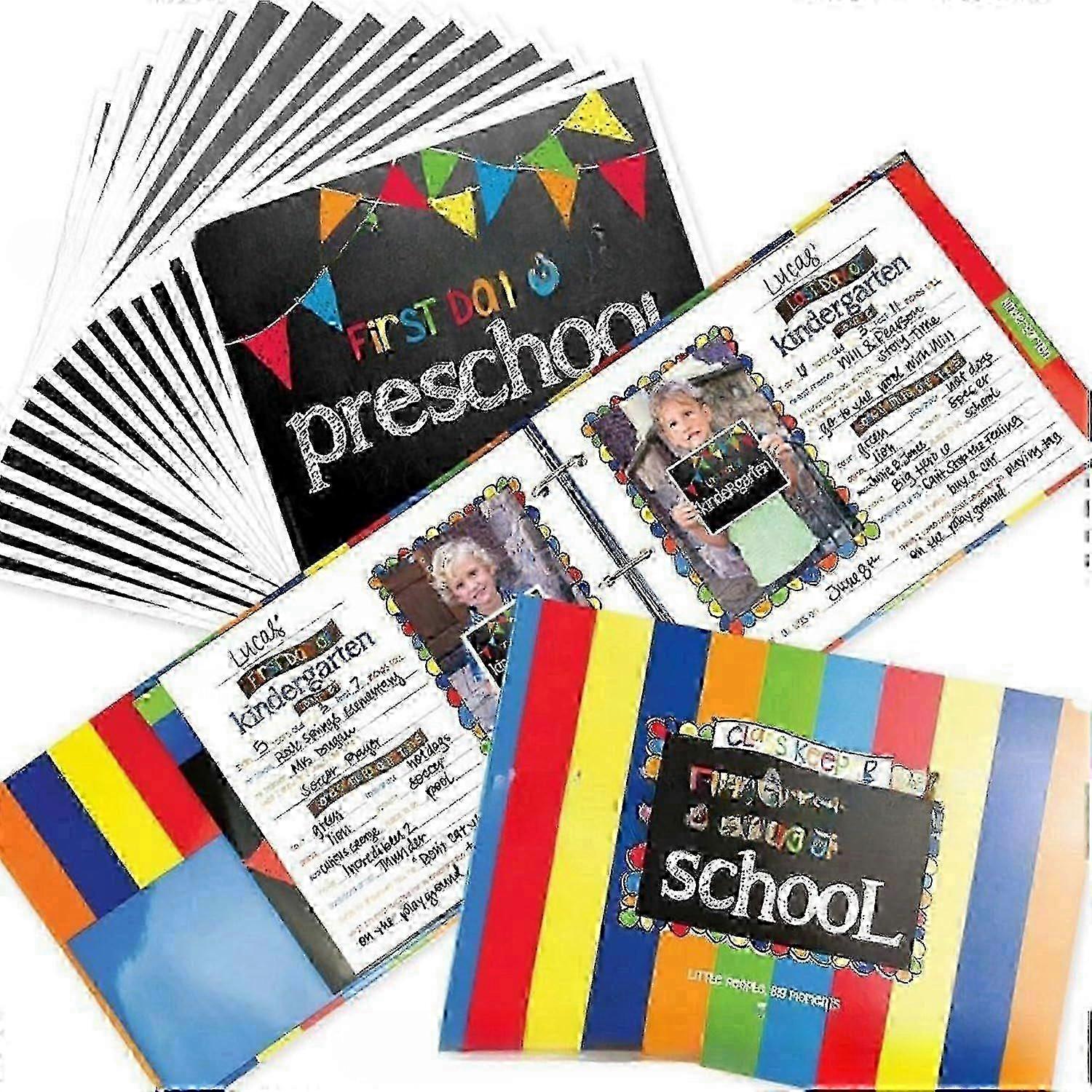 Easiest School Days Memory Album, First and Last Day of Keepsake Book, Reusable Photo Prop, School Picture Photo Album Childhood Memory Book, Memory B