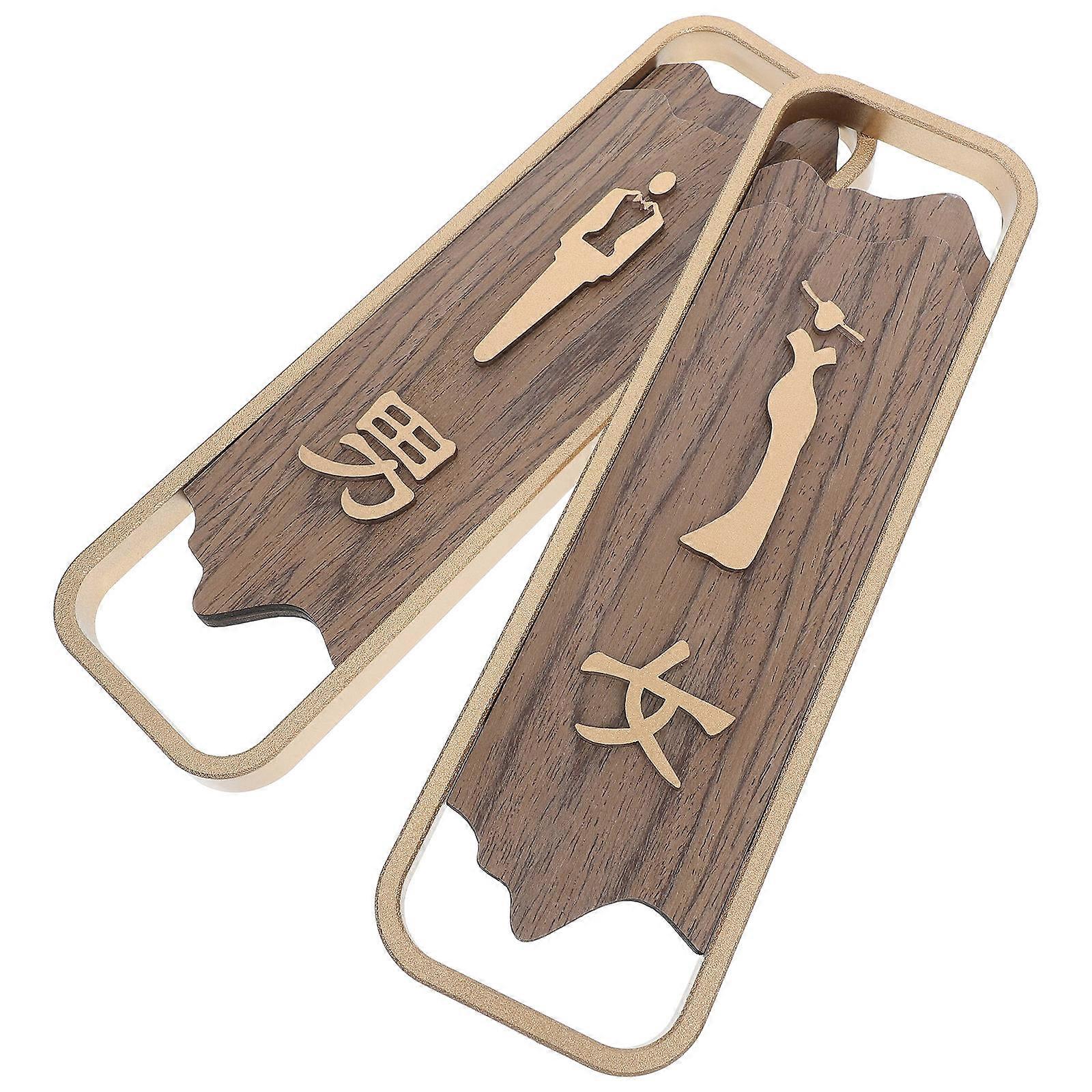 Restroom Location Identification Sign 2Pcs For Men And Women With Rustic Style 27X8.5CM Construction