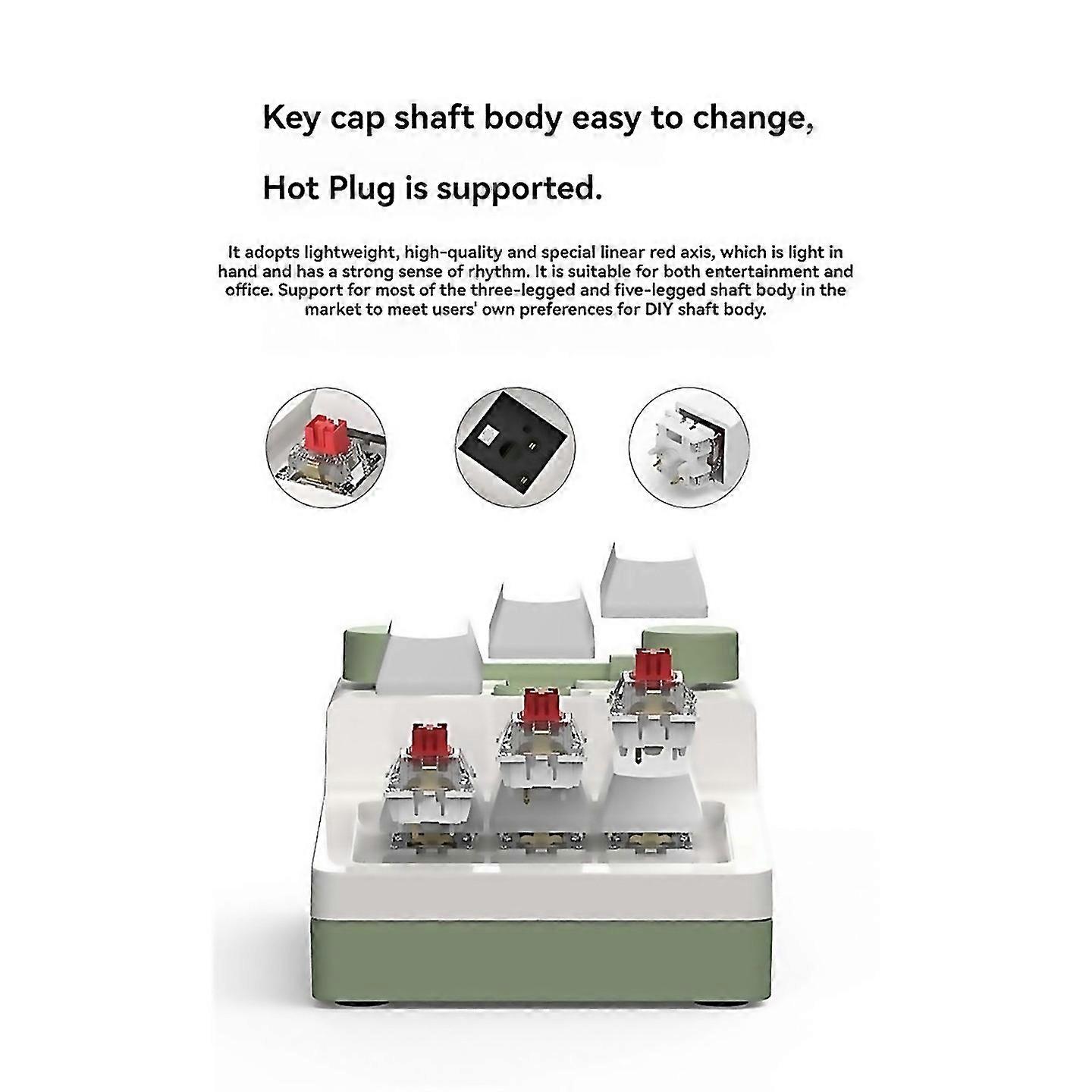 For 6key Copy Paste Mini Button Gaming Keypad Mechanical Hotswap Macropad