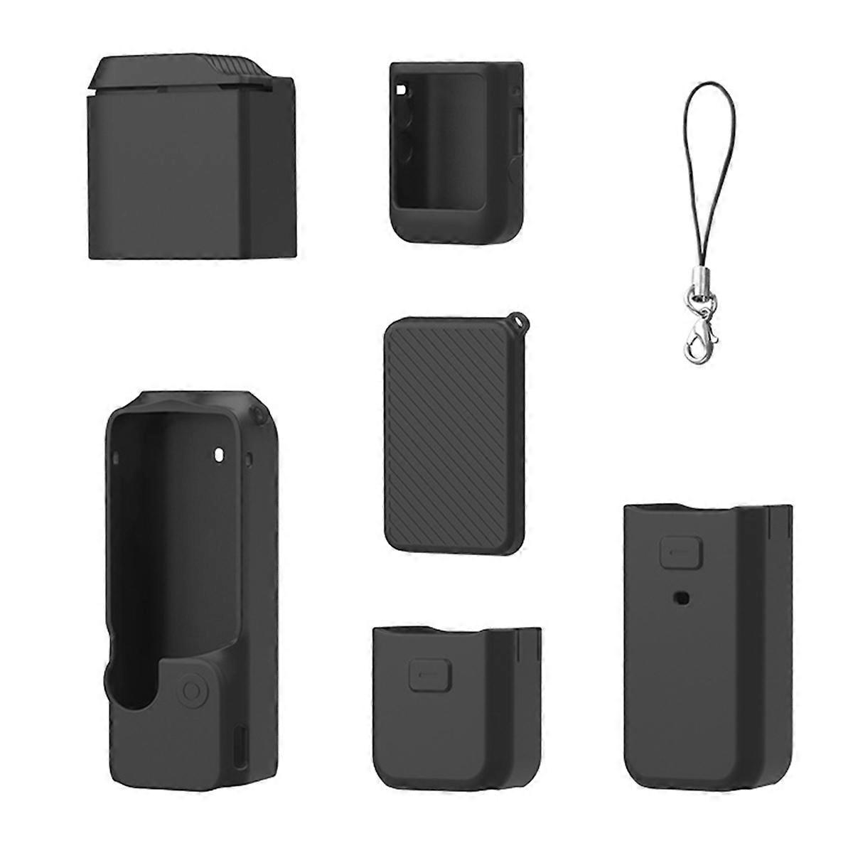 6 in 1 Silicone Case for Pocket 3 - Comprehensive Protection