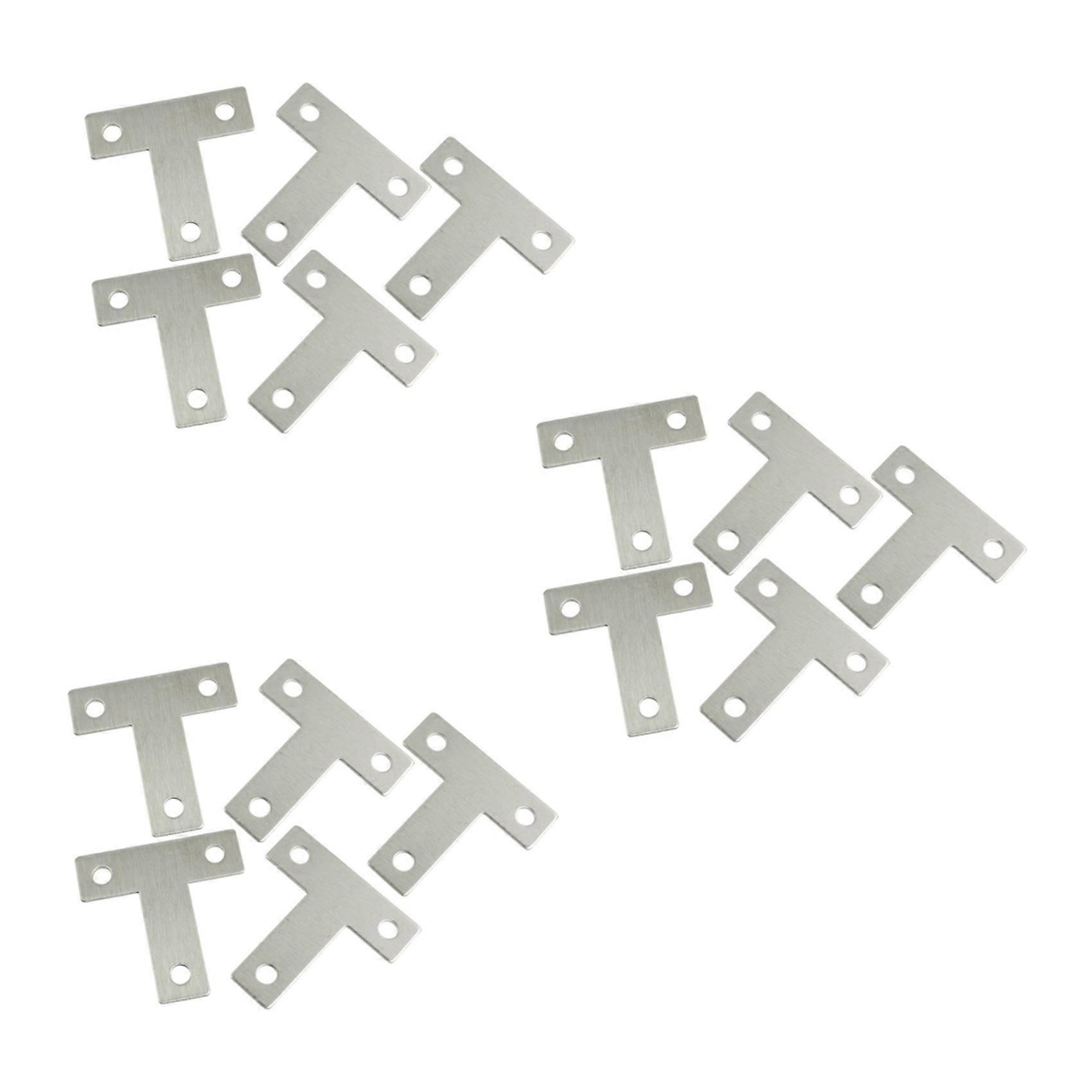 15 Pcs Angle Plate Corner Brace Flat T Shape Repair Bracket 40mm x 40mm