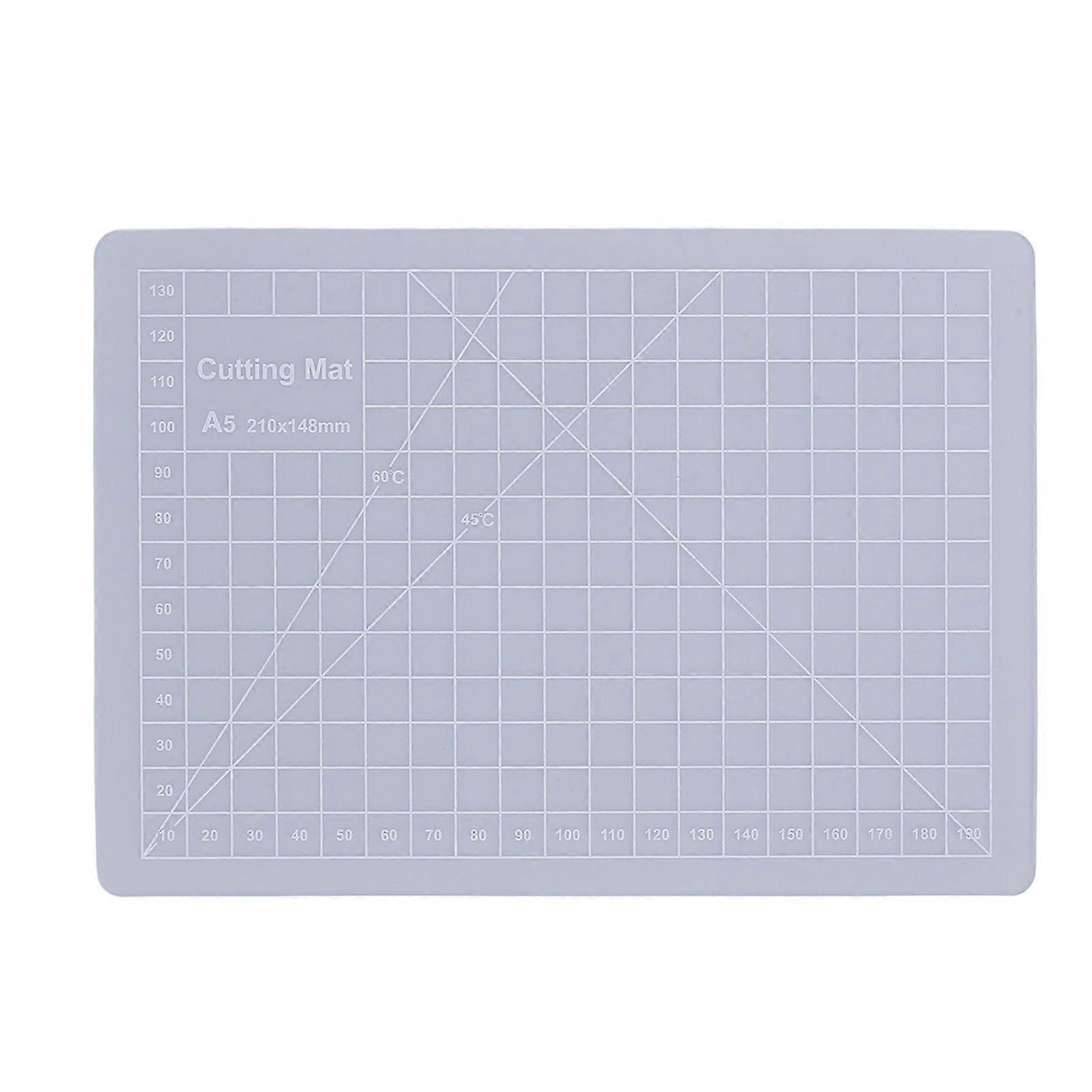 Transparent Cutting Mat Composite PVC Versatile Non Slip Pad Board for Crafting Writing Painting A5 Size