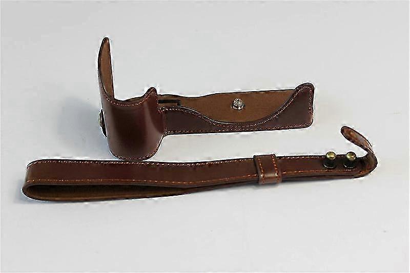 Digital Camera Pu Leather Case Bottom Opening Version Protective Half Body Cover Base For Canon eosrp RP EOS RP Cases With Strap