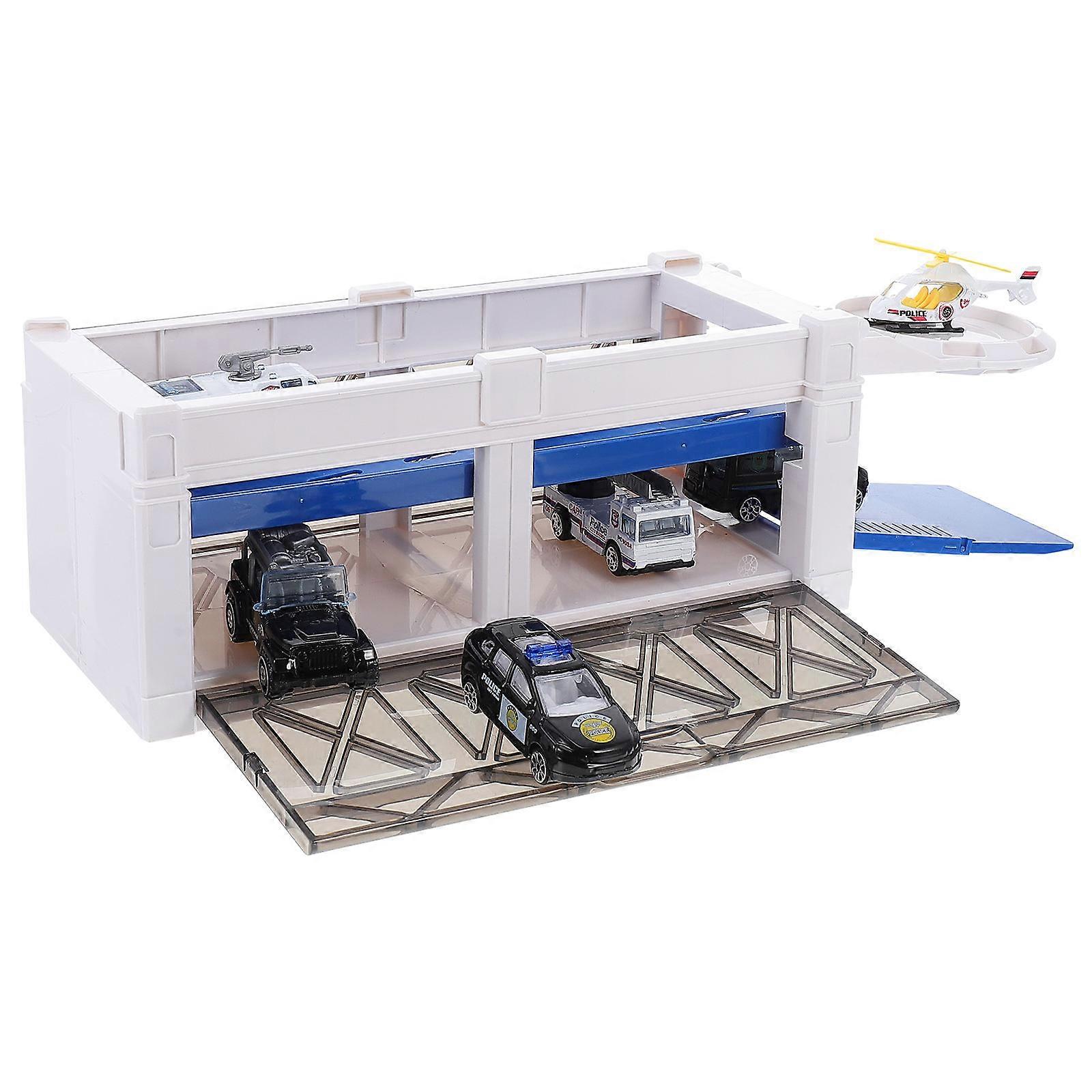 Imagination Enhancement Mini Car Toy Simulated Patrol Wagon For Children's Playtime 38x18cm Blue 1 Set