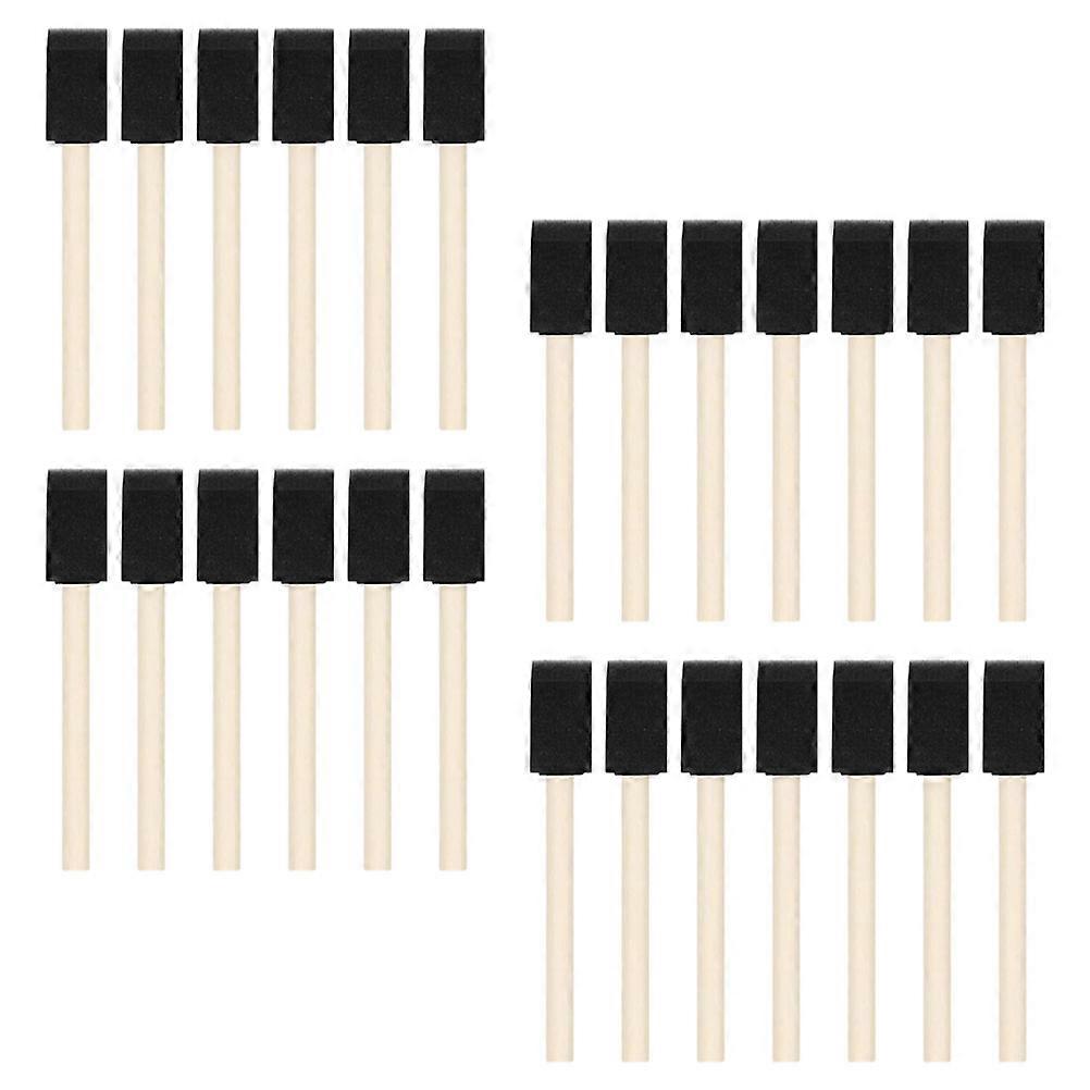 Foams Paint Wooden Handle Sponge Brush for Painting 200Pcs Set