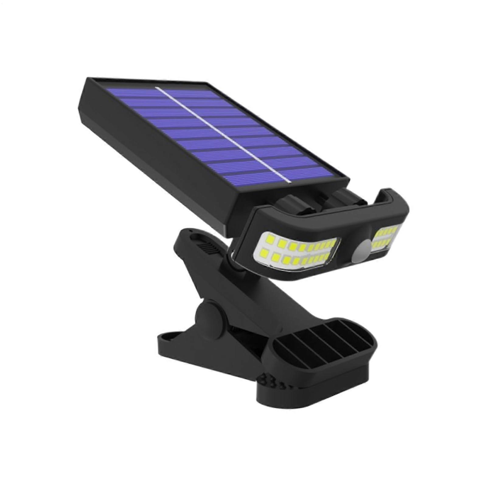 Outdoor Solar Lights ClipOn, Garden Floodlight with Motion Detector, For Fence Patio Lawn Backyard Pool, Warm White
