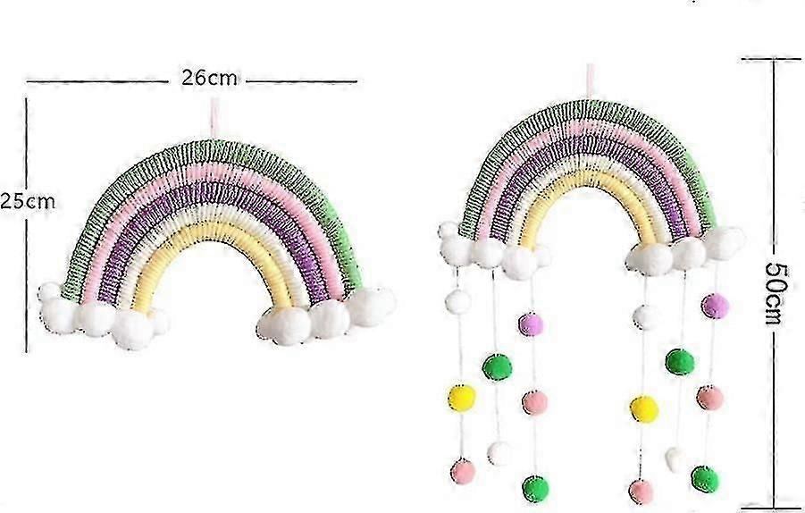 Lace Rainbow Wall Hanging Home Decor Boho Room Decor Hand Woven Tapestry Kids Wall Decor