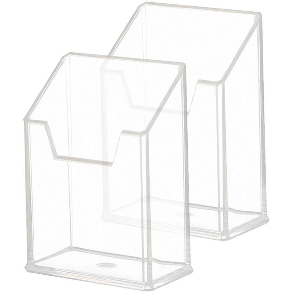 Transparent Pen Holders Desktop Storage Holders for Office Use 10Pcs