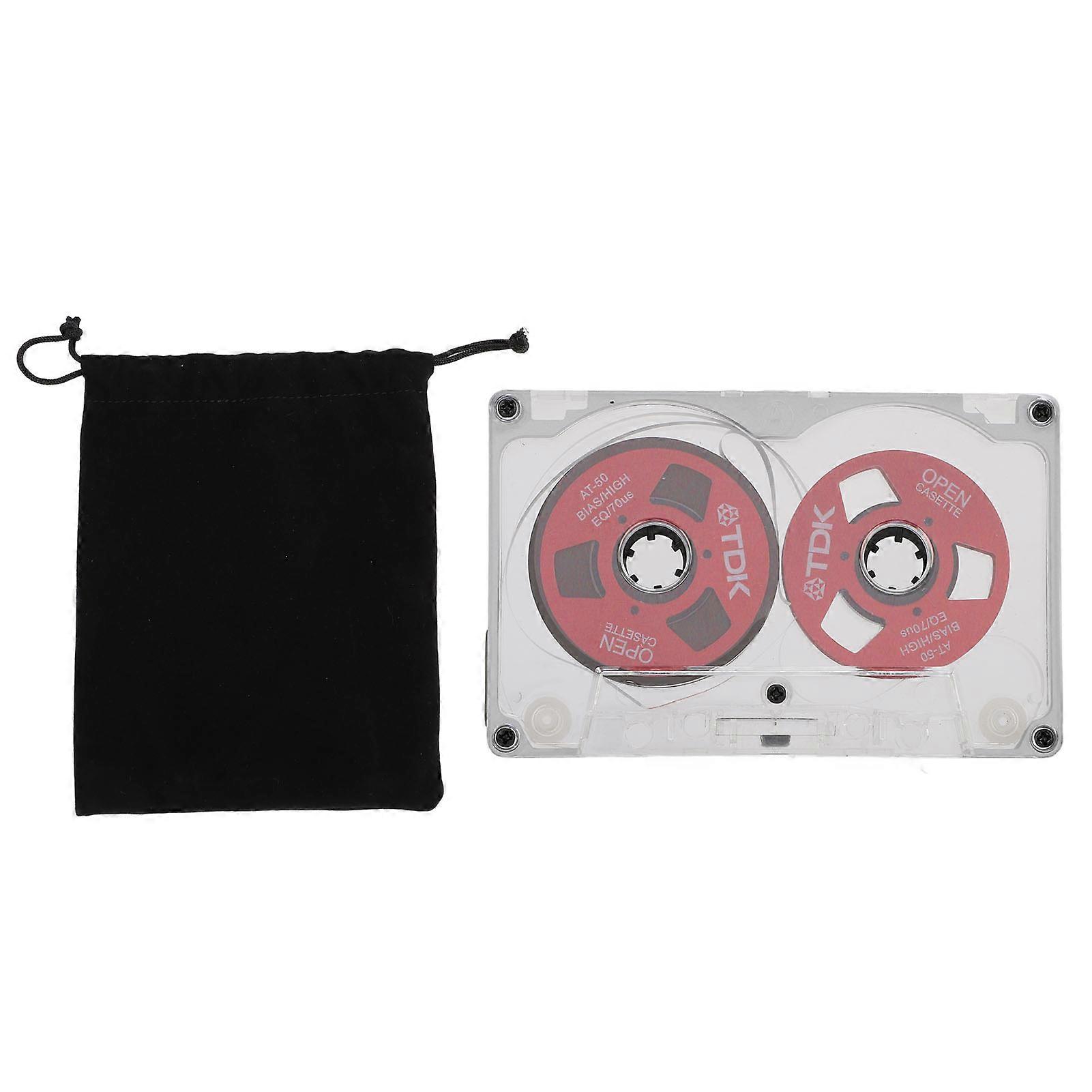 Cassette o vierge à bobine, cassette o vierge en aluminium de 55 minutes, pour enregistrement musical, cadre argenté, plaque rouge