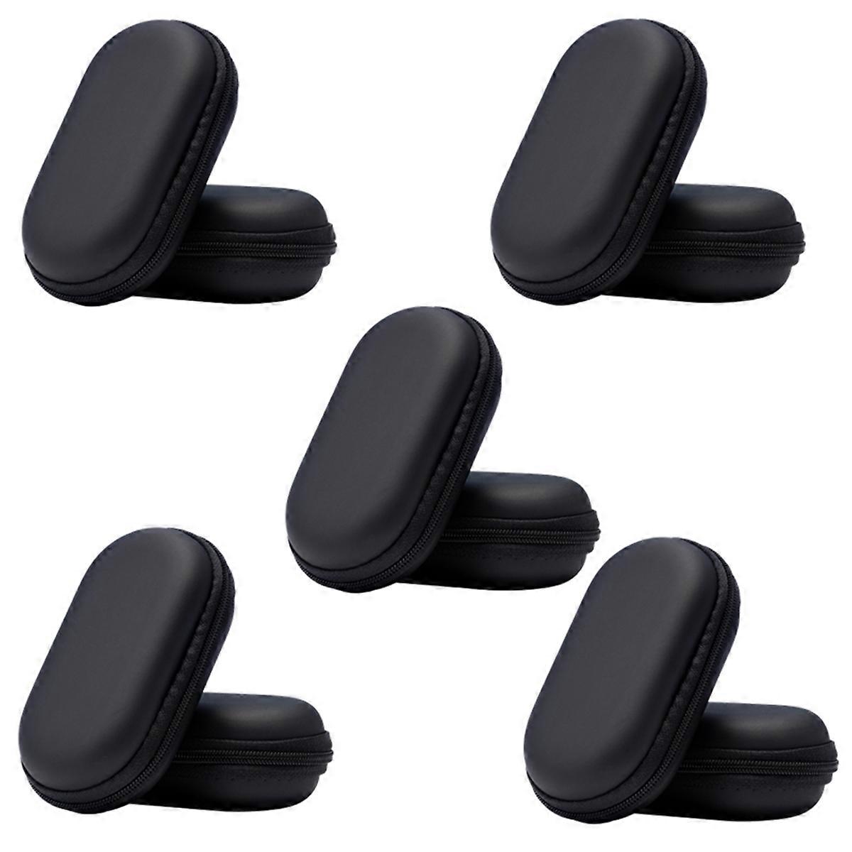 Headphone Bag Oval Headphone Storage Box Flat