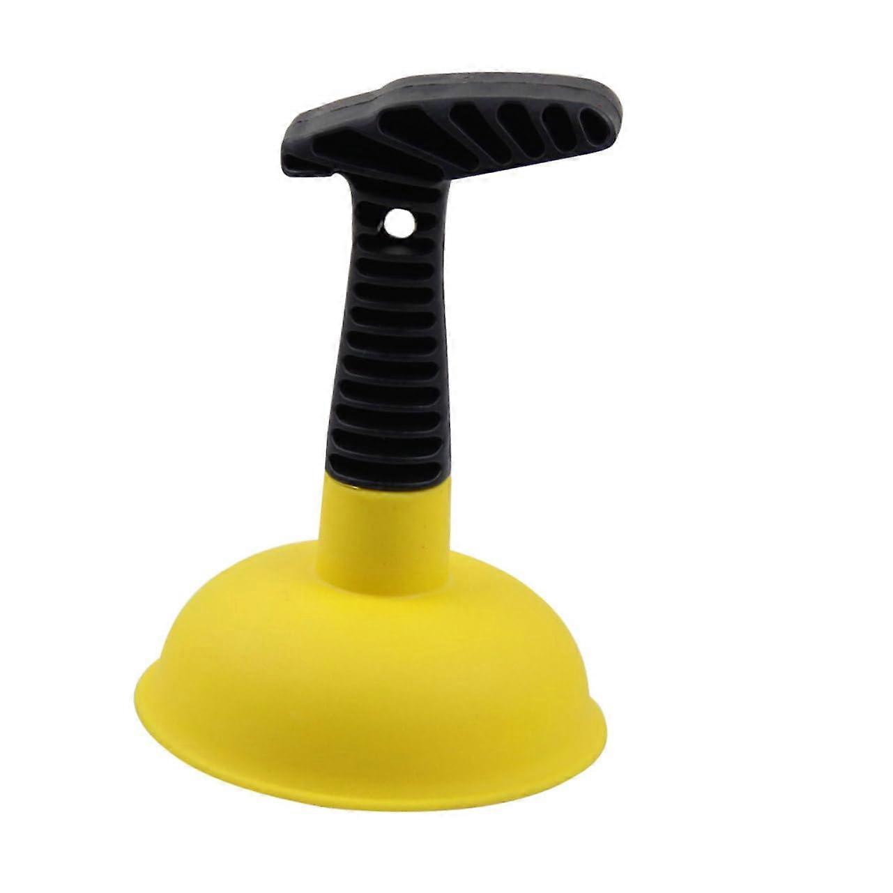 Powerful Sink Plunger Drain Unclogging Tool Handheld Dredging Tool Yellow For Kitchen And Bathroom Use Hair Clog Solver