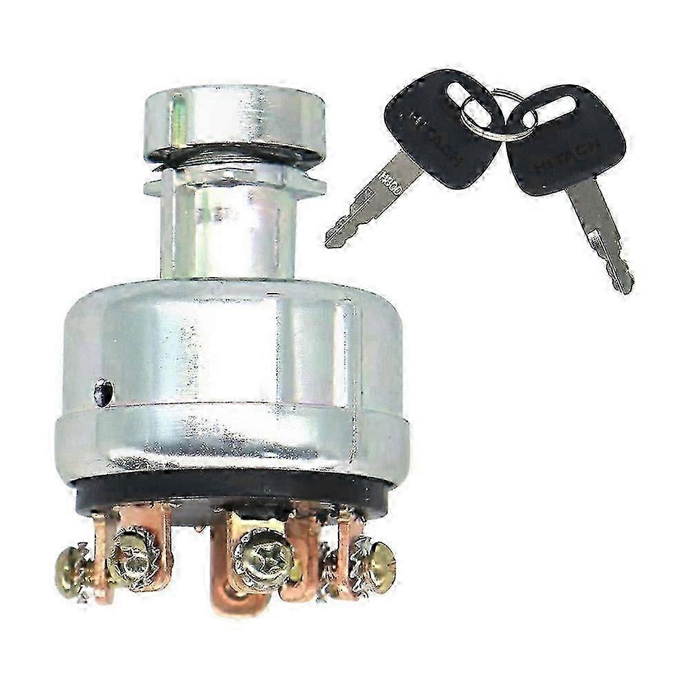 Ignition Switch Lock Cylinder with 2 Keys for EX160WD EX200 Excavator Replacement