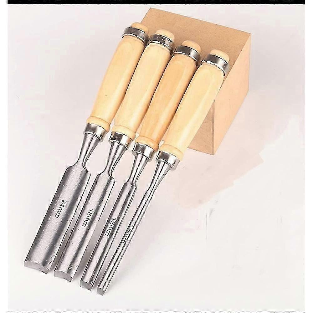 4pcs Semicircular Chisel Carving Set Wood Gouge Chisel Woodworking Tool Set OCM