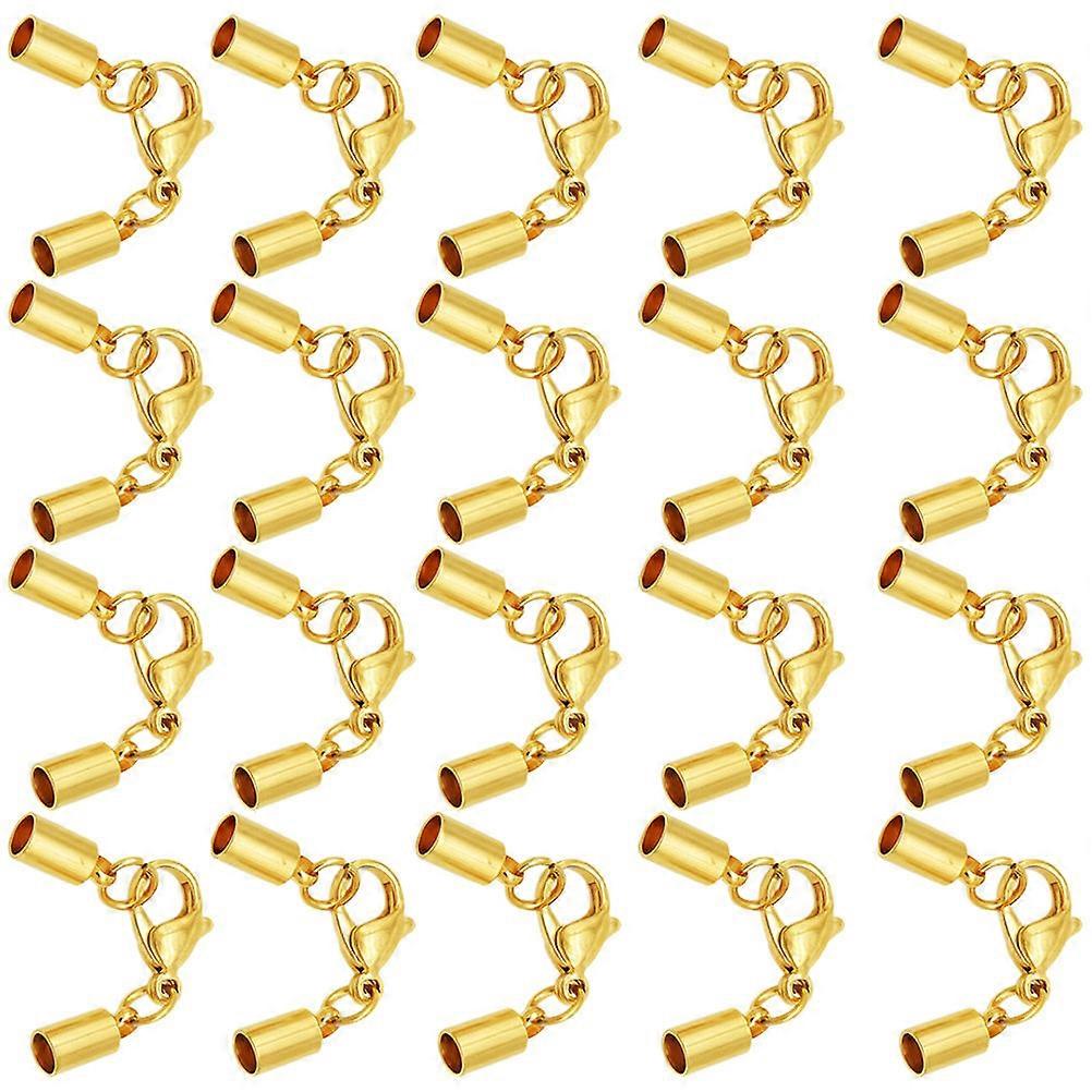 Golden Cord Buckle Bracelet String Fastener for DIY Jewelry 20Pcs