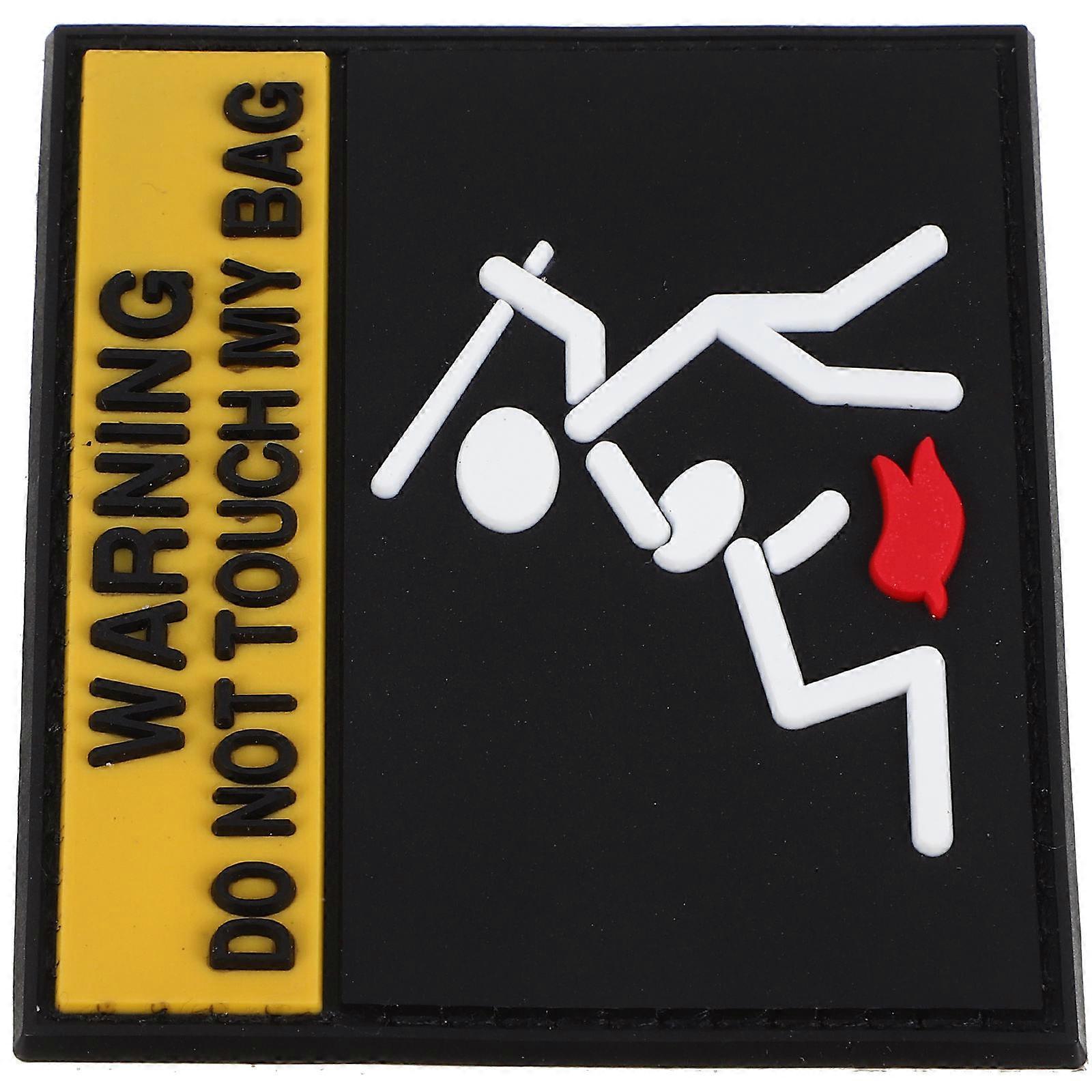 Sticky Caution Patch Clothing Patch for Warning Message 3Pcs Set