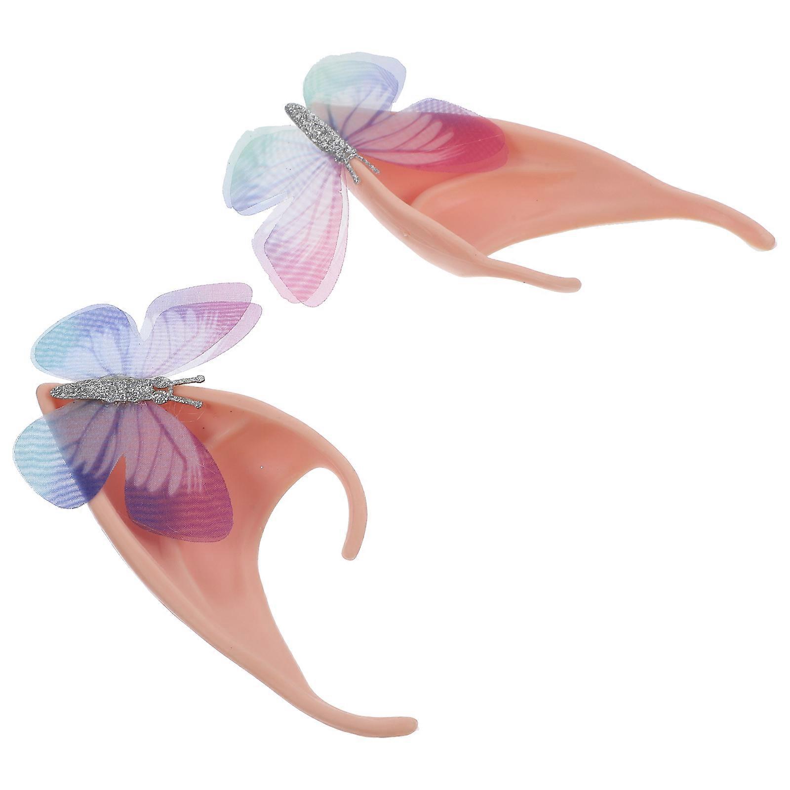 Assorted Color Butterfly Ears Cosplay Fairy Ears Decorative 5Pairs